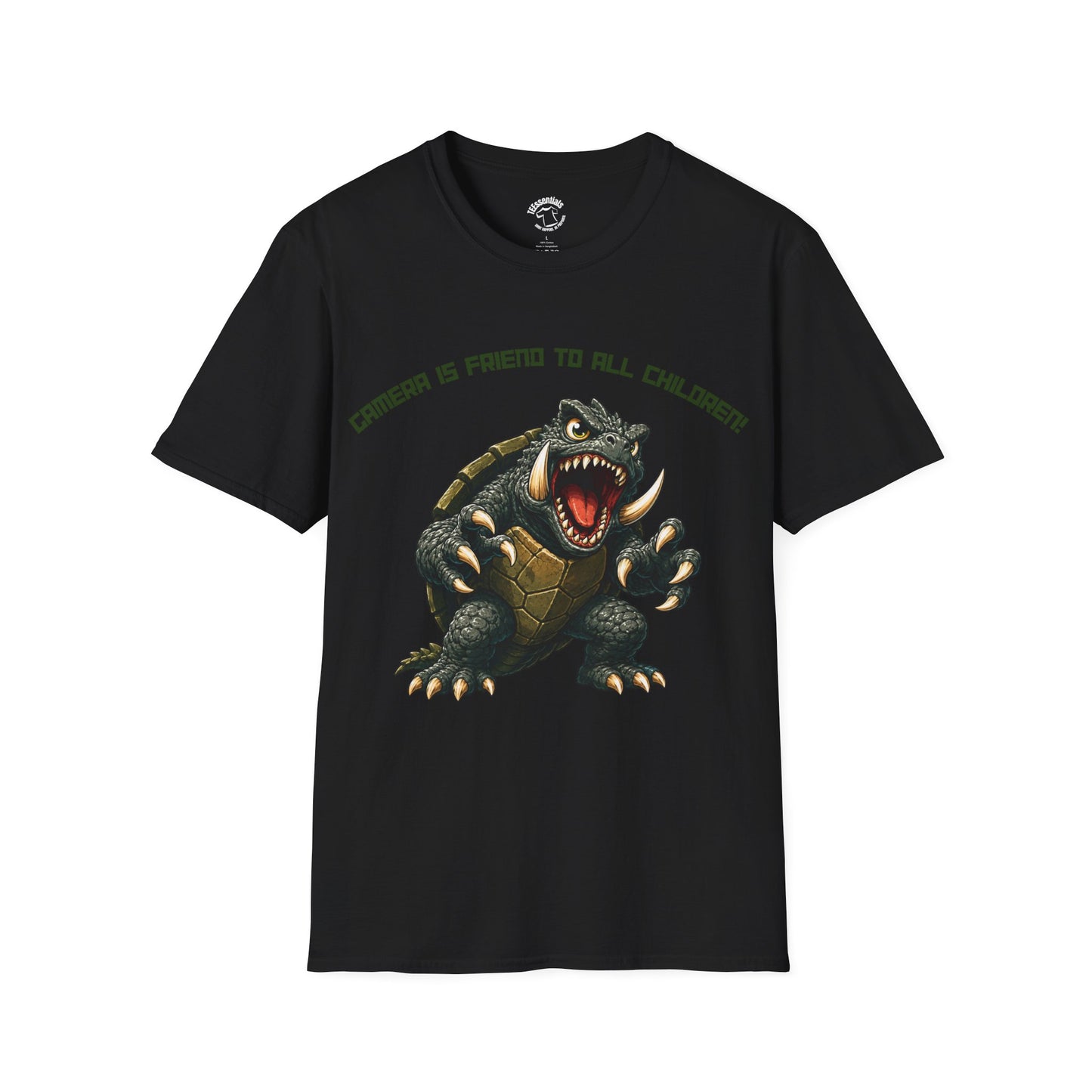 T-Shirt — 'Gamera Is Friend To All Children' Retro Monster Turtle Graphic Tee