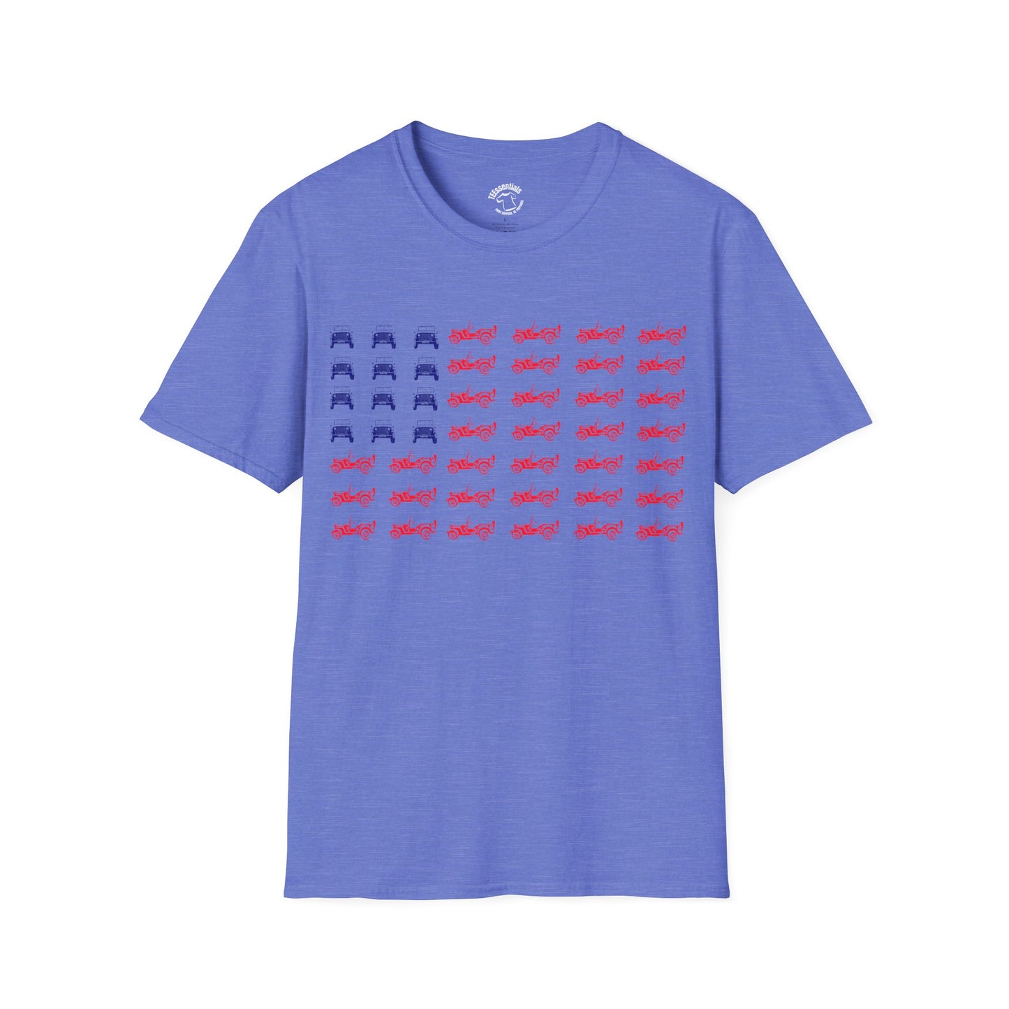 Freedom Jeep Flag T-Shirt — Retro American Jeep Design