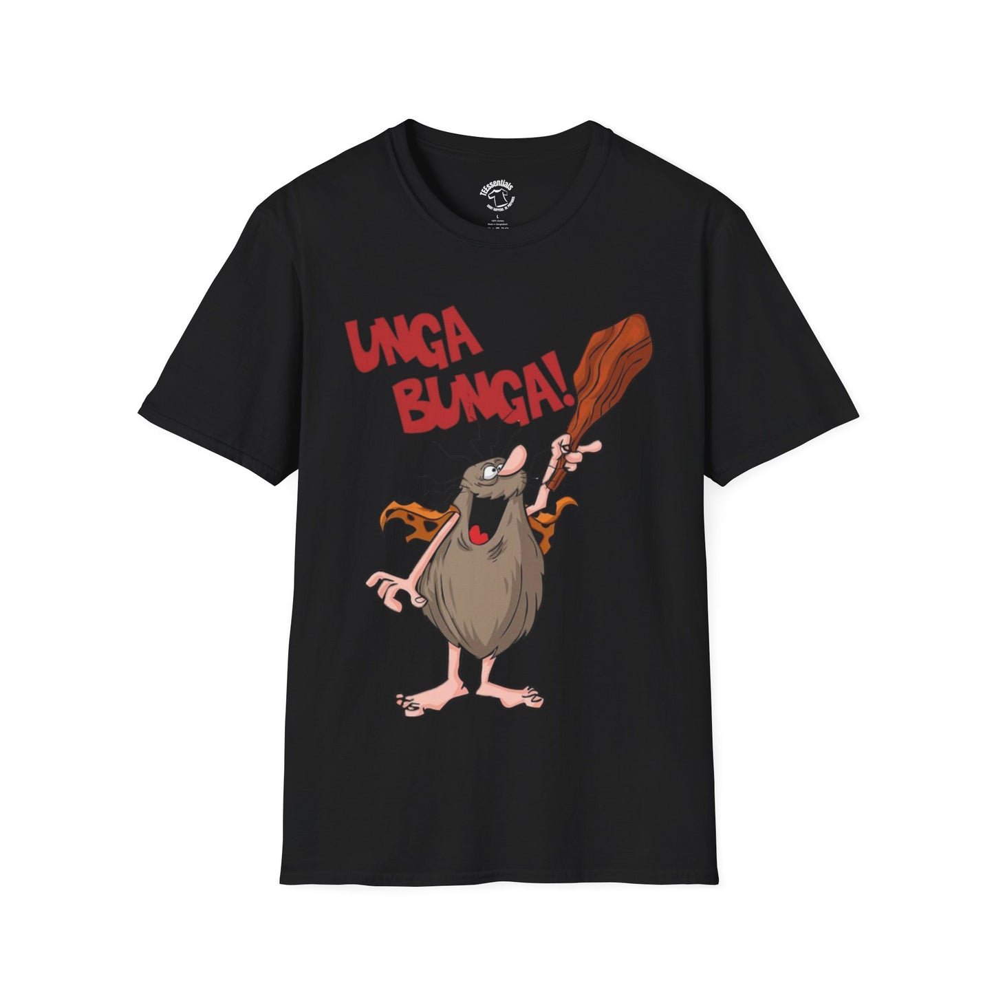 Captain Caveman Cartoon T-Shirt — "Unga Bunga!" Funny Prehistoric Graphic Tee