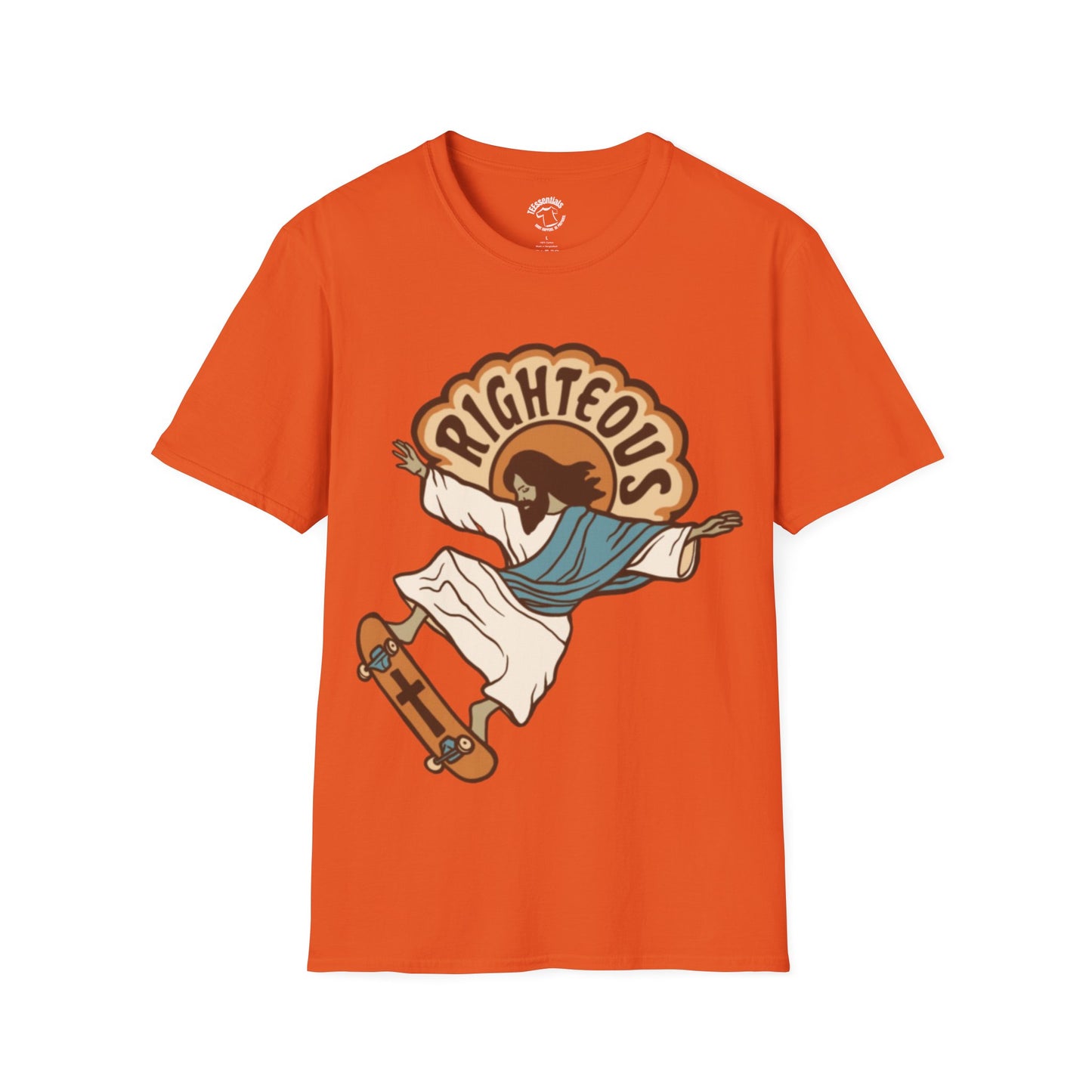 Righteous Skateboarding Jesus T-Shirt – Retro Faith Graphic Tee