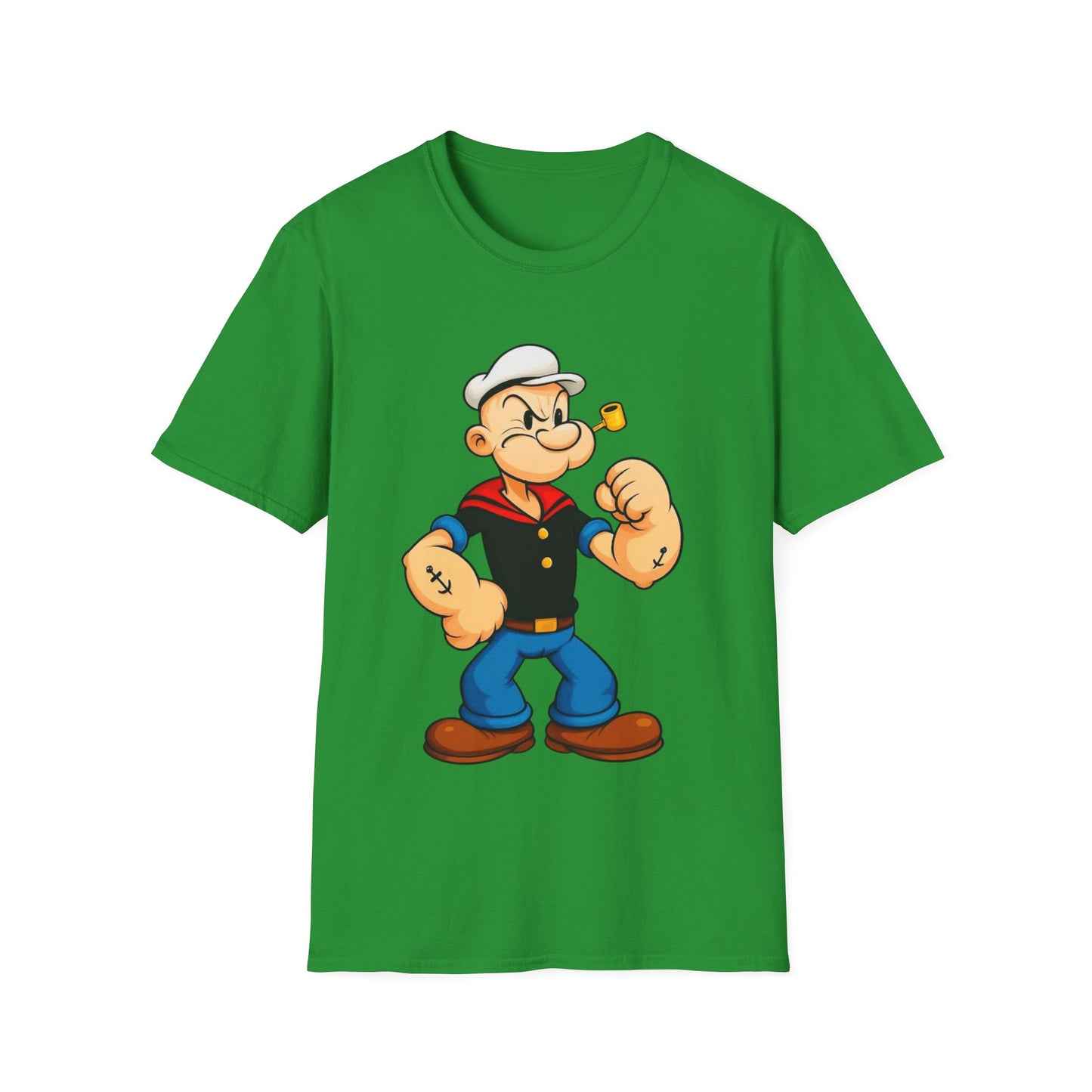 Cartoon Popeye the Sailor Character T-Shirt — Vintage Nautical Graphic Tee