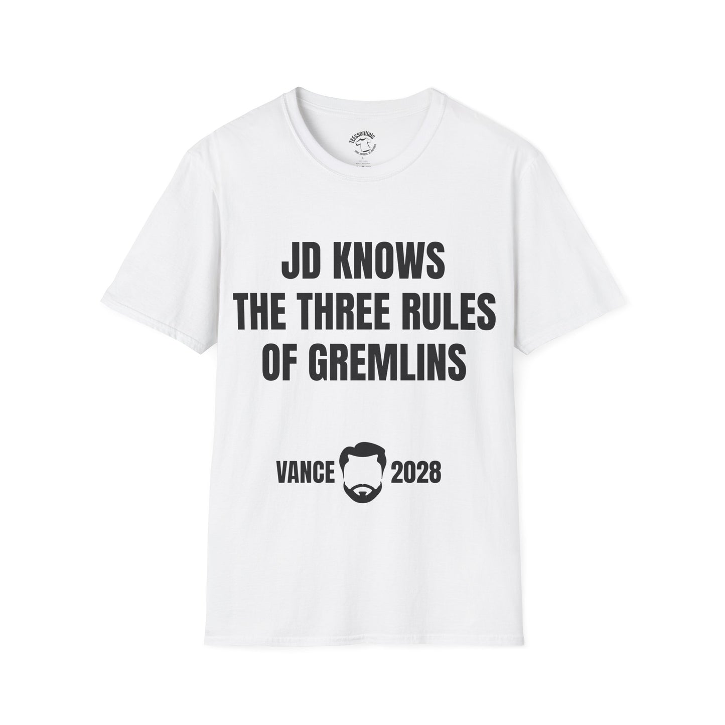JD Gremlins Rules T-Shirt — “JD Knows The Three Rules” Vance 2028