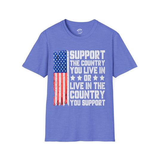 Support the Country T-Shirt — American Flag Patriotic Tee