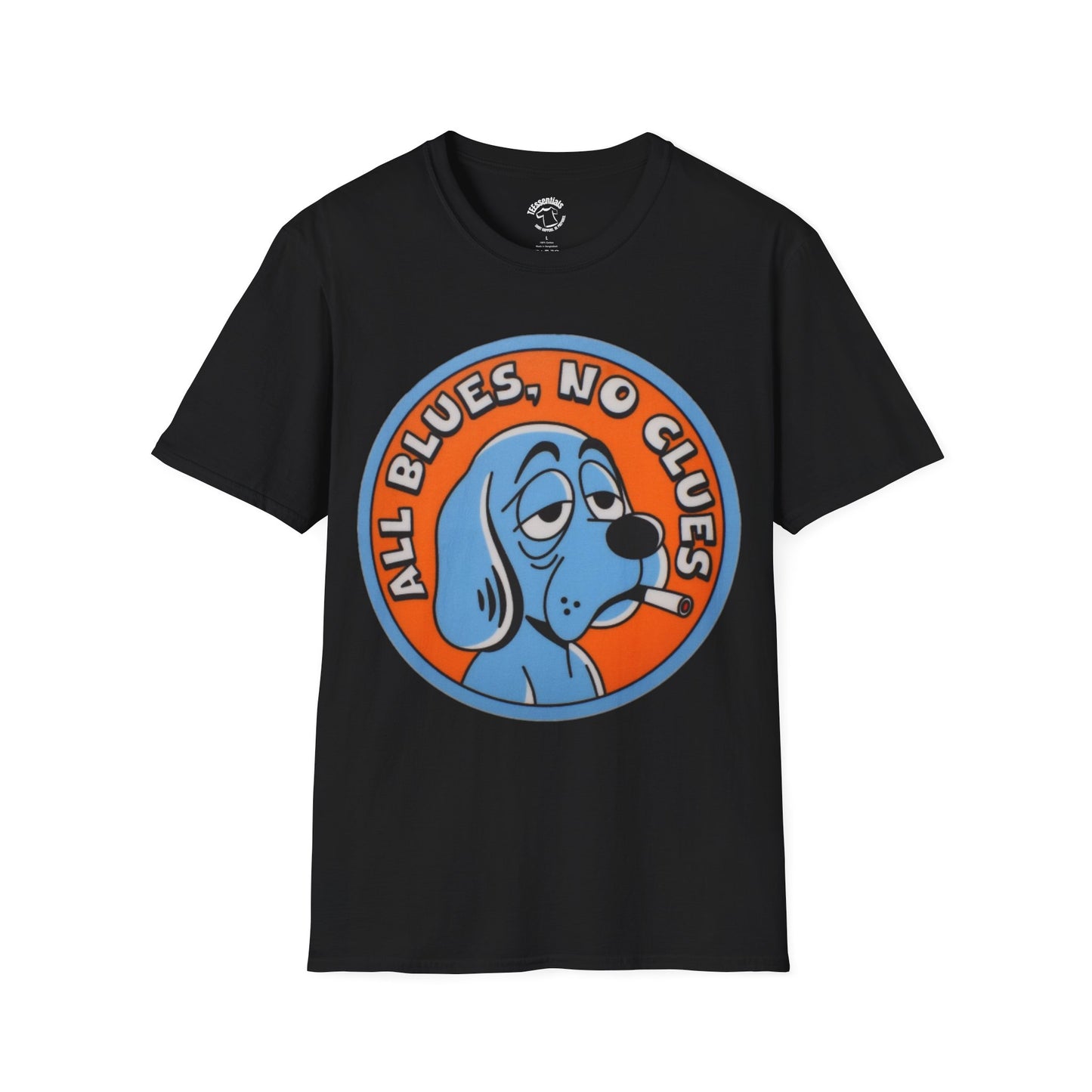 All Blues, No Clues T-Shirt — Retro Sad Puppy Graphic Tee