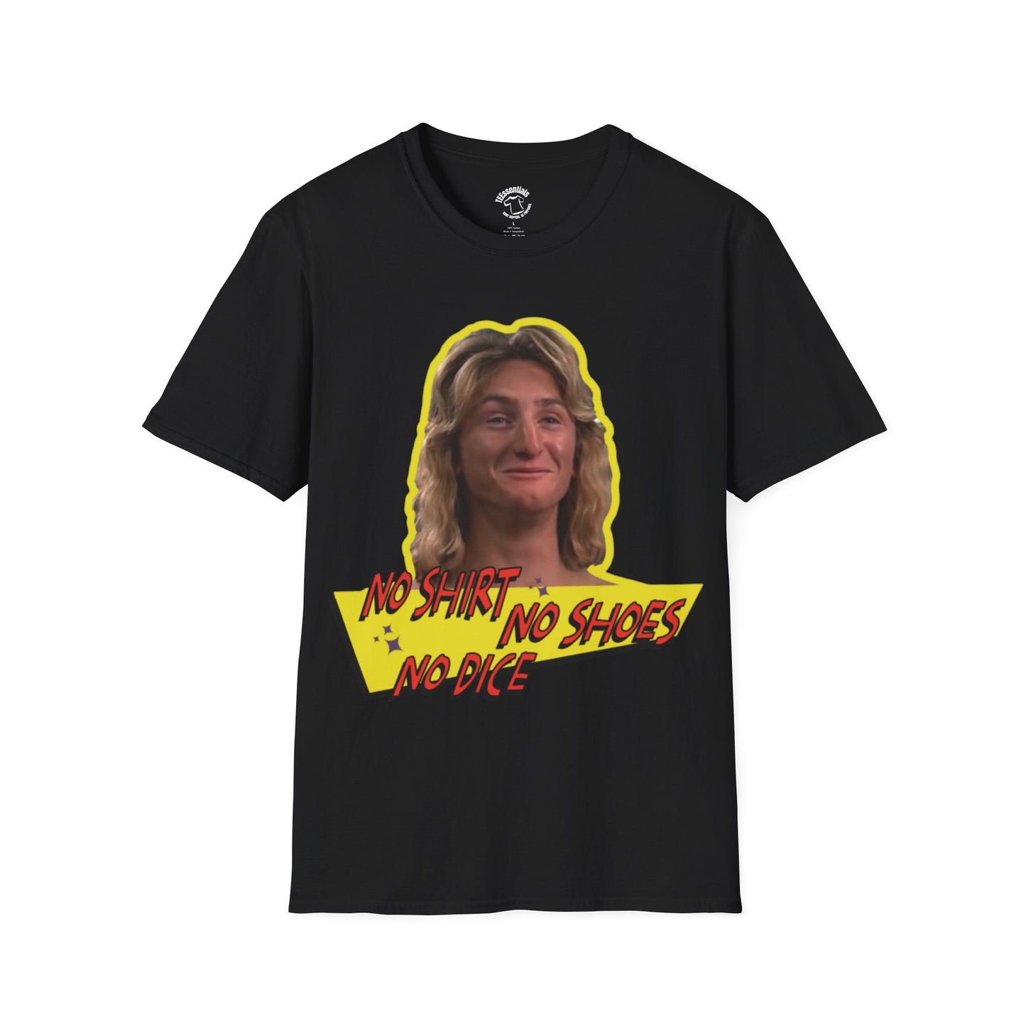 Graphic Fast Times T-Shirt — Retro 'No Shirt No Shoes No Dice' Tee