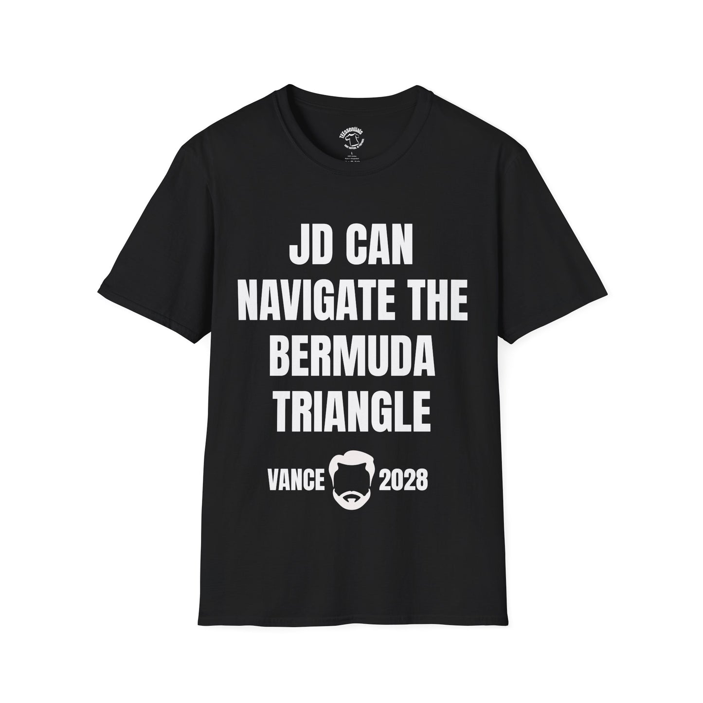 Vance 2028 T-Shirt — "JD Can Navigate the Bermuda Triangle" Novelty Political Tee