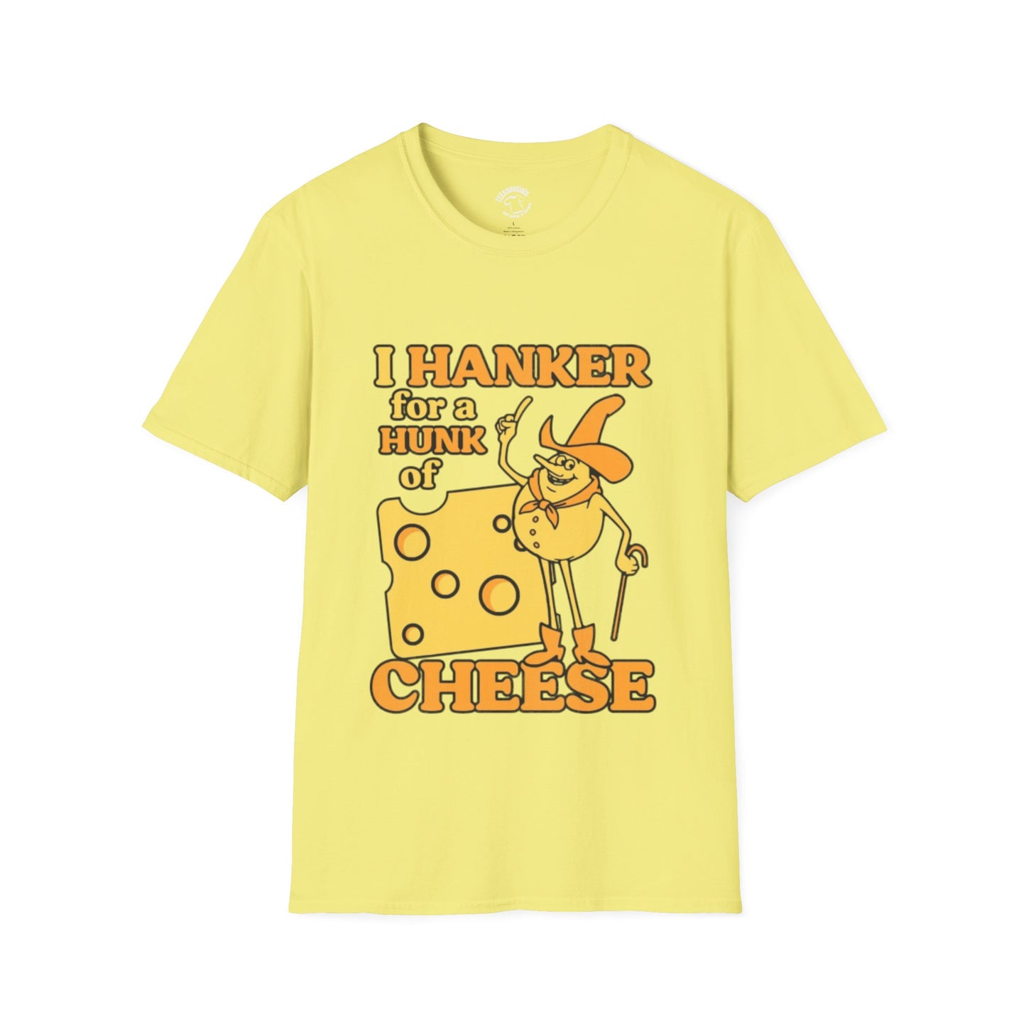 Cheese Hunk T-Shirt — "I Hanker for a Hunk of Cheese" Vintage Cartoon Tee
