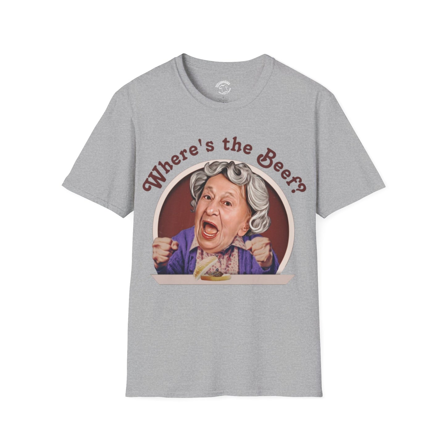 T-Shirt — "Where's the Beef?" Funny Retro Grandma Graphic Tee