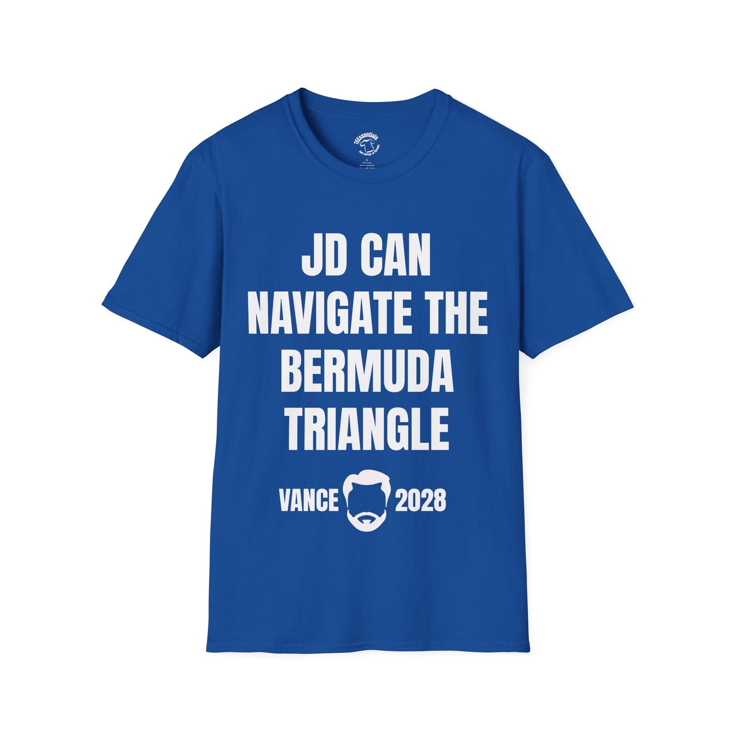 Vance 2028 T-Shirt — "JD Can Navigate the Bermuda Triangle" Novelty Political Tee