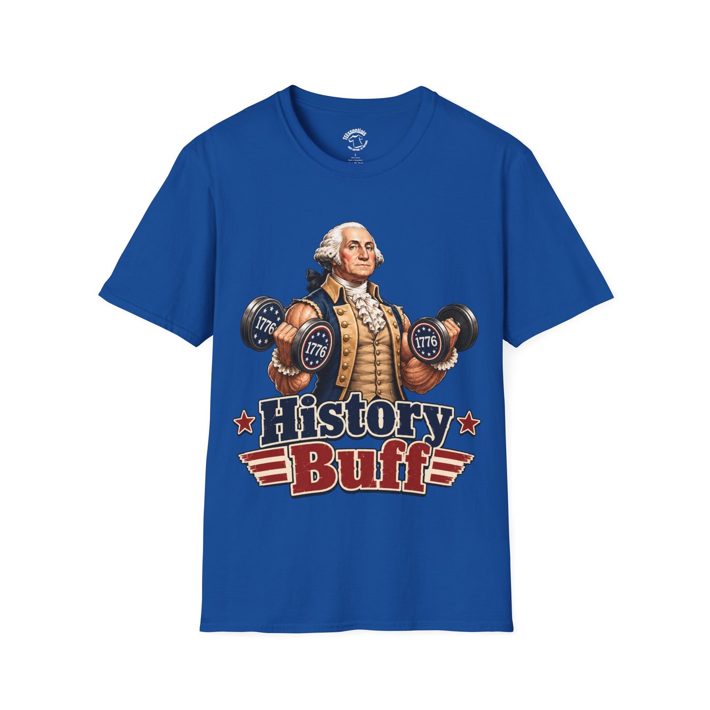 History Buff T-Shirt — George Washington Weightlifting Patriotic Tee