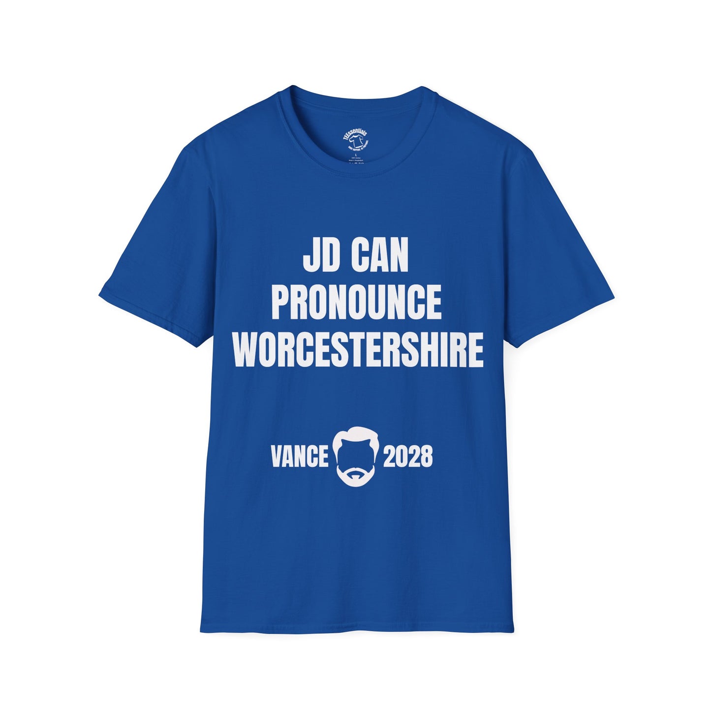 Funny Political T‑Shirt - "JD Can Pronounce Worcestershire" Vance 2028