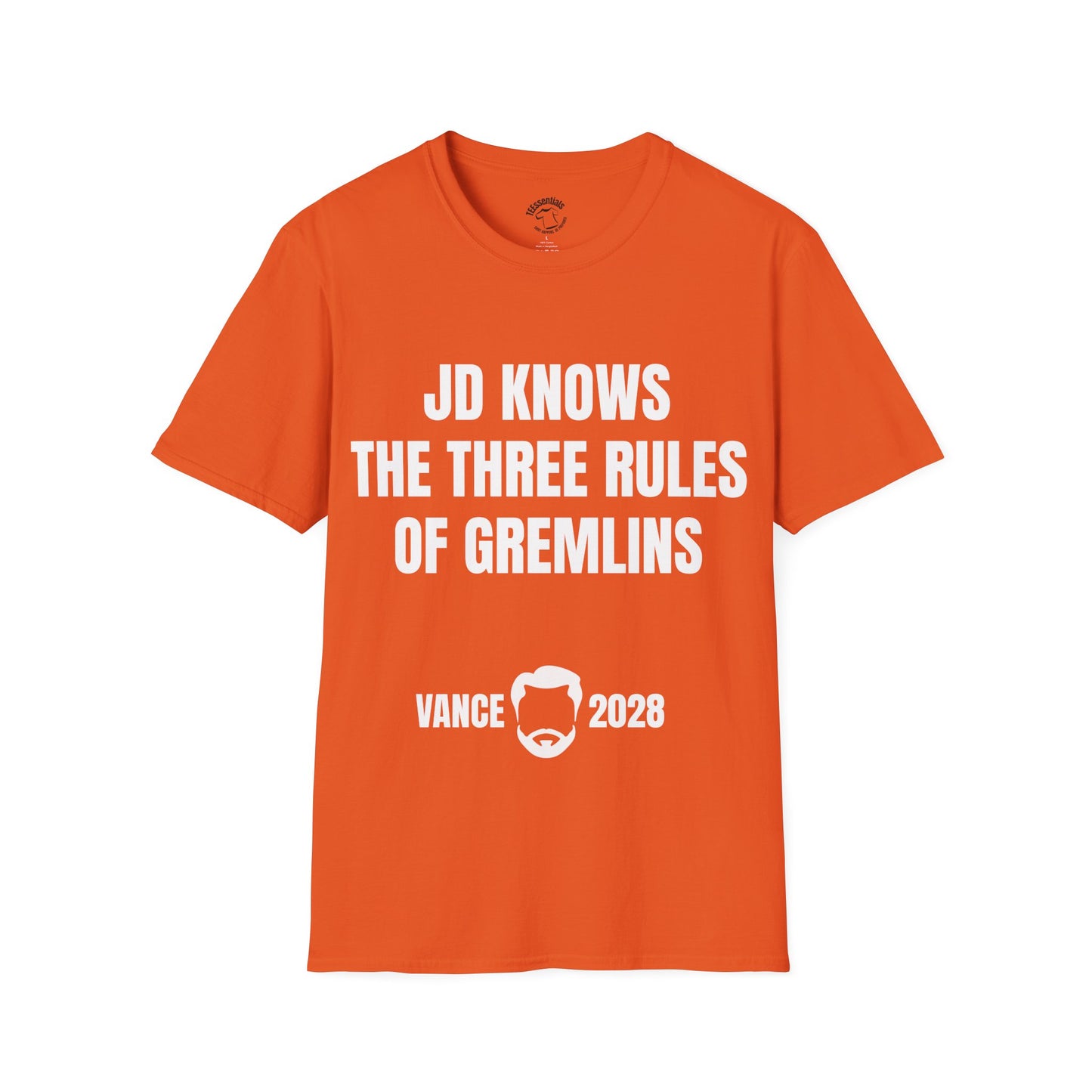 JD Gremlins Rules T-Shirt — “JD Knows The Three Rules” Vance 2028