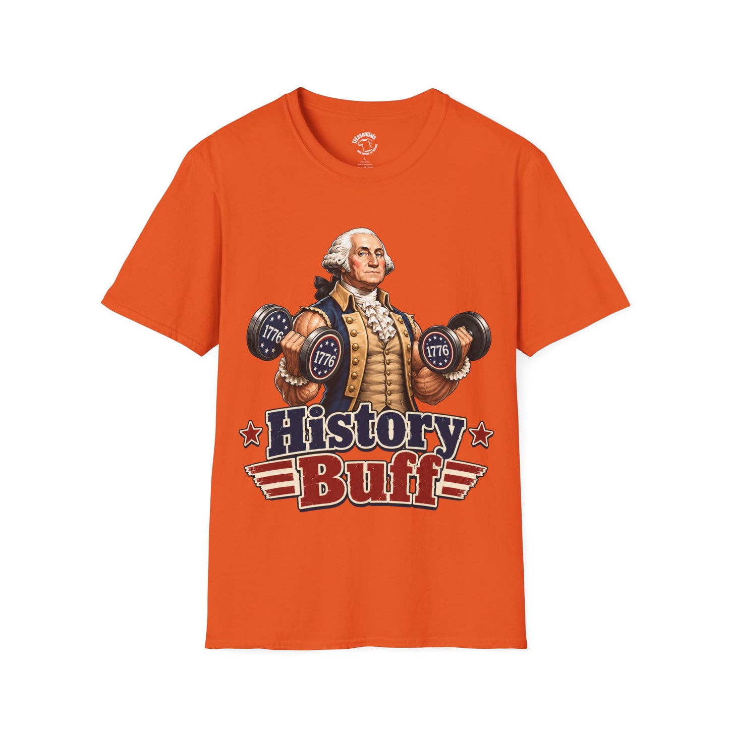History Buff T-Shirt — George Washington Weightlifting Patriotic Tee