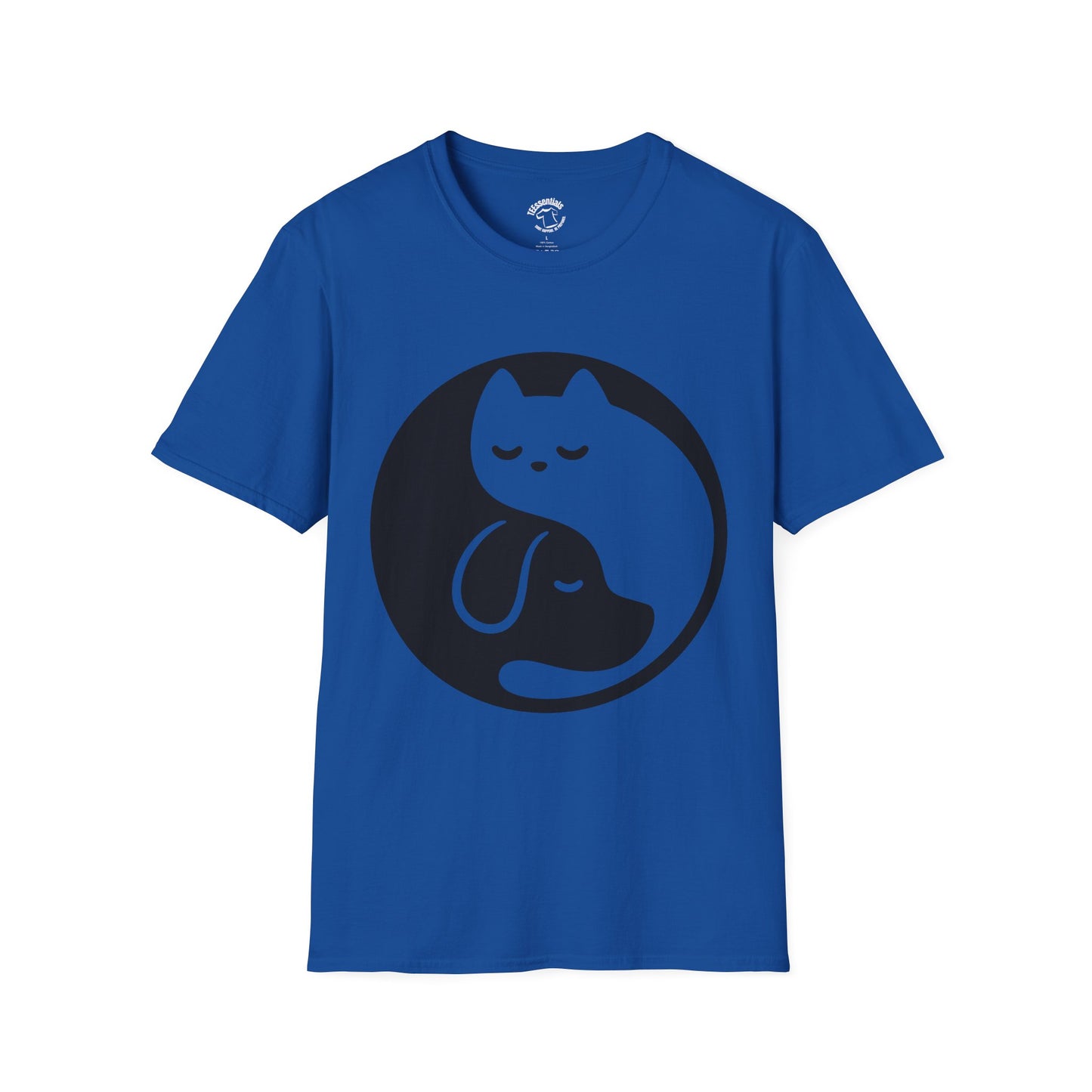 Pet Harmony T-Shirt — Yin Yang Cat & Dog Graphic Tee