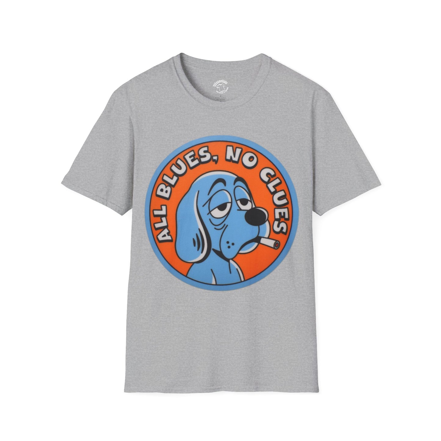All Blues, No Clues T-Shirt — Retro Sad Puppy Graphic Tee