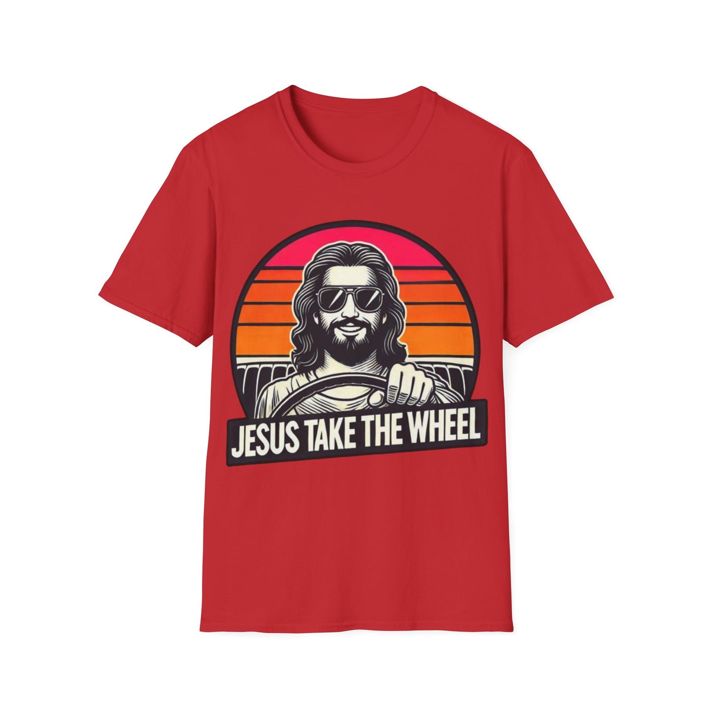 Jesus Take the Wheel T-Shirt – Retro Sunset Christian Graphic Tee