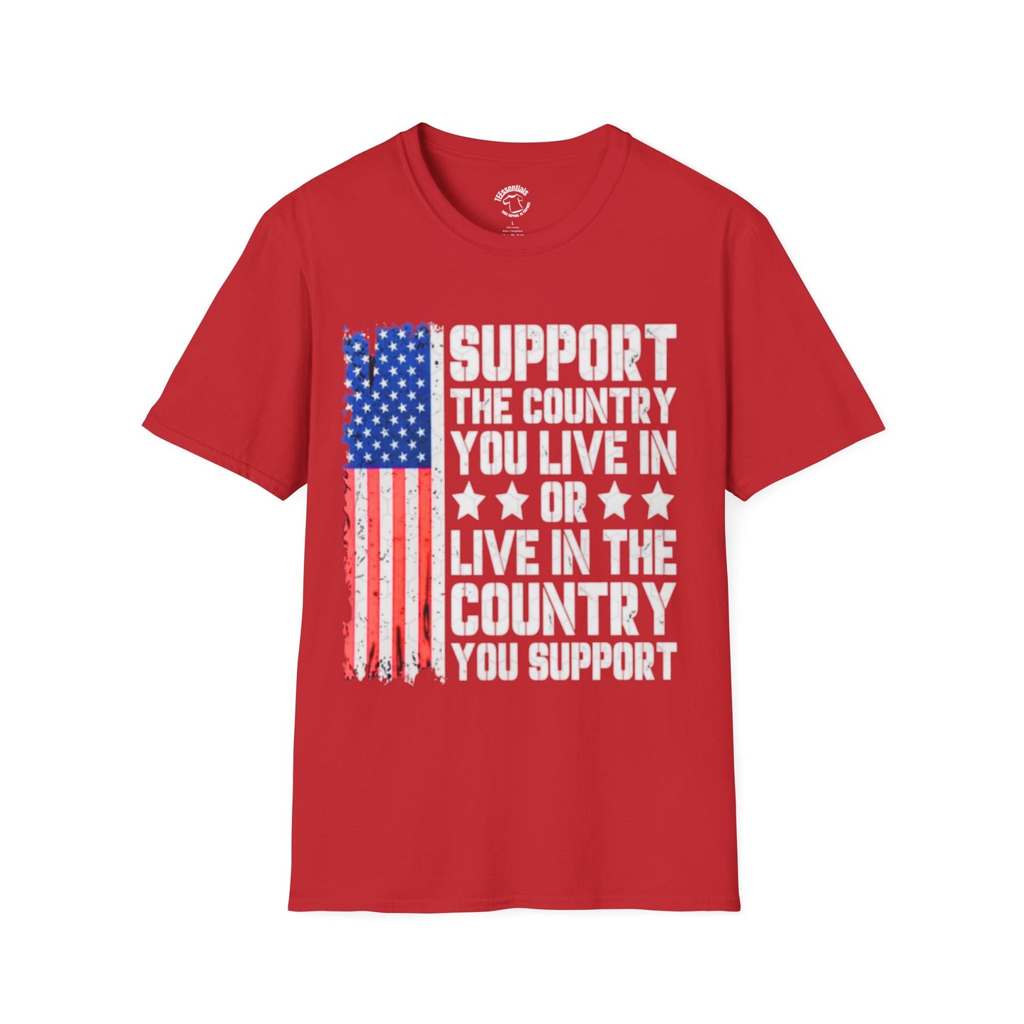 Support the Country T-Shirt — American Flag Patriotic Tee