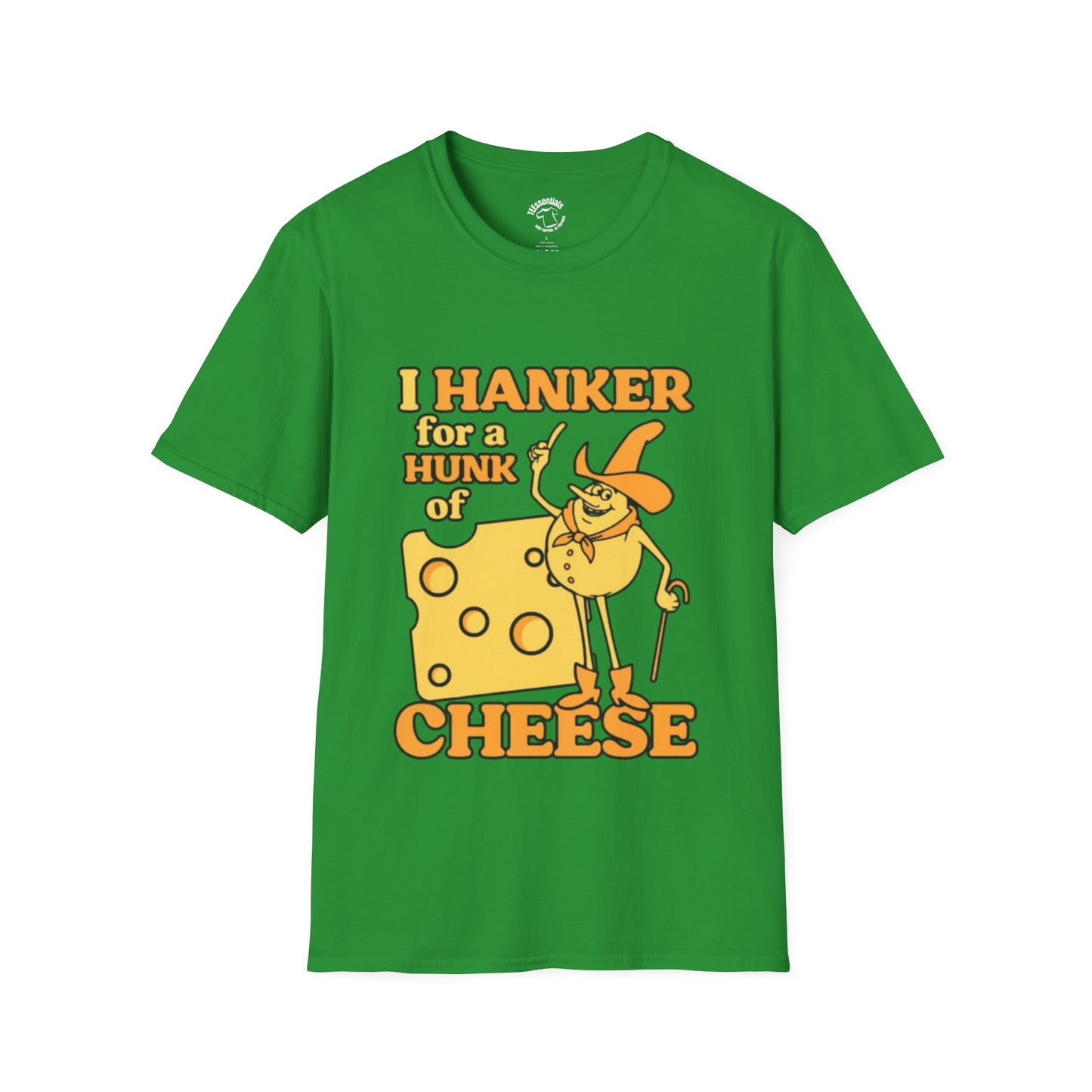 Cheese Hunk T-Shirt — "I Hanker for a Hunk of Cheese" Vintage Cartoon Tee