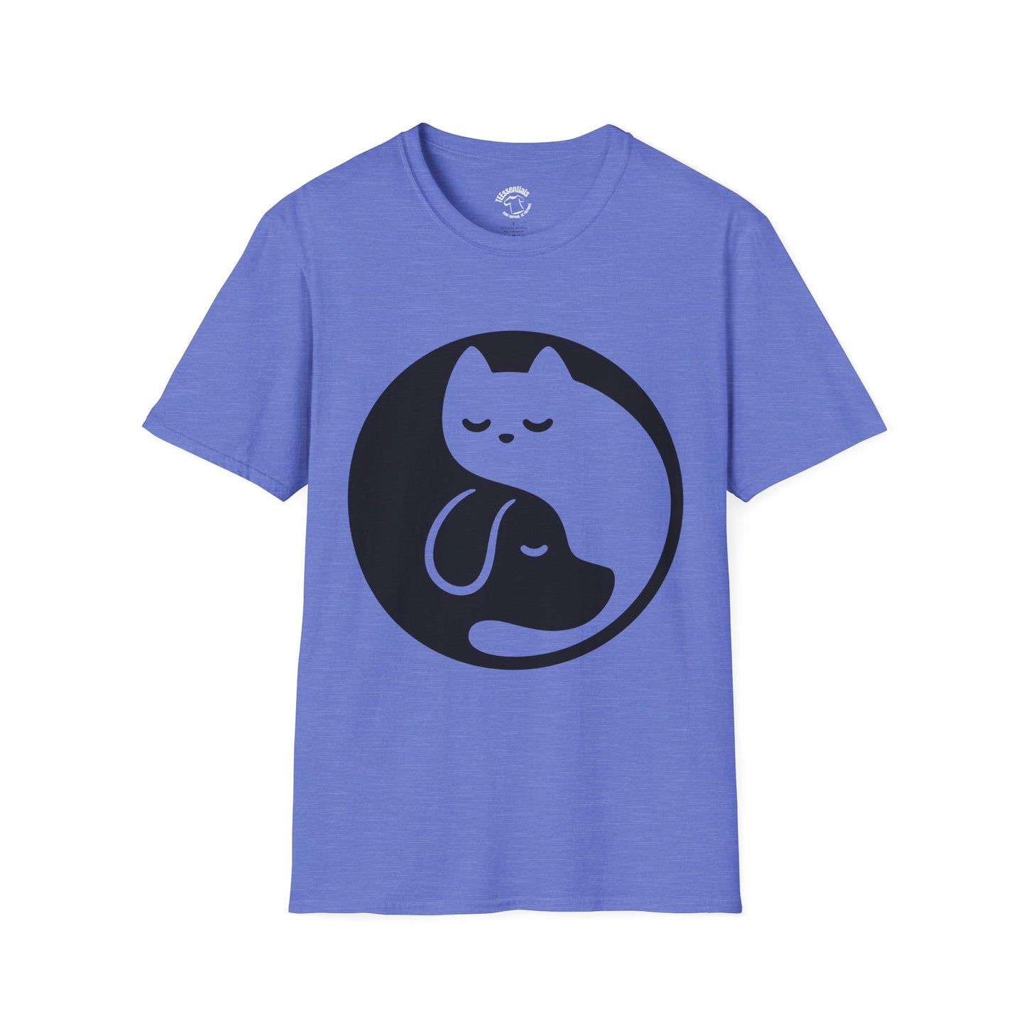 Pet Harmony T-Shirt — Yin Yang Cat & Dog Graphic Tee