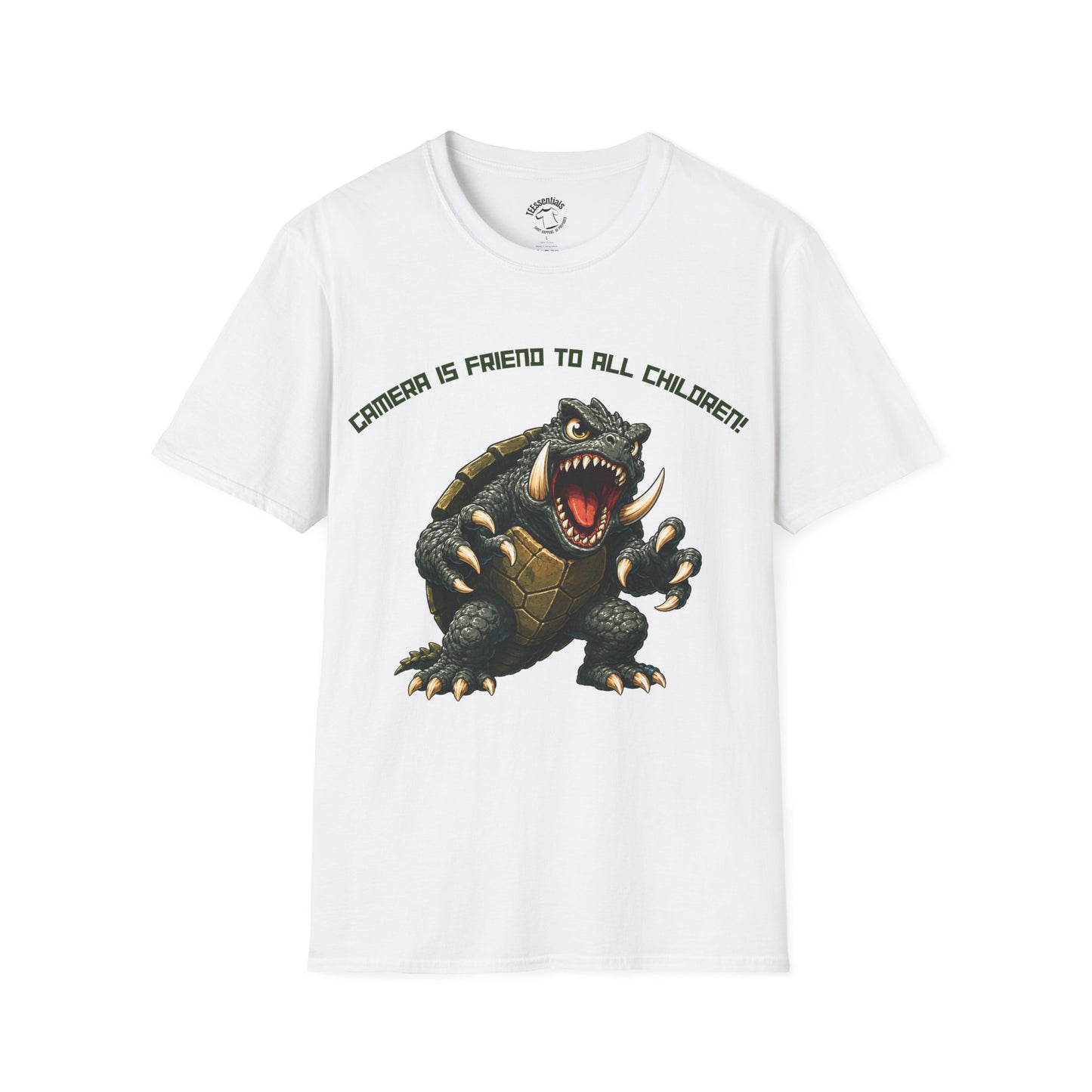 T-Shirt — 'Gamera Is Friend To All Children' Retro Monster Turtle Graphic Tee
