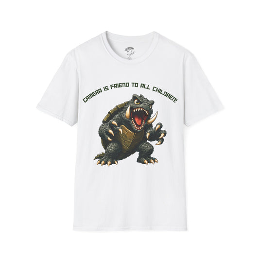 T-Shirt — 'Gamera Is Friend To All Children' Retro Monster Turtle Graphic Tee