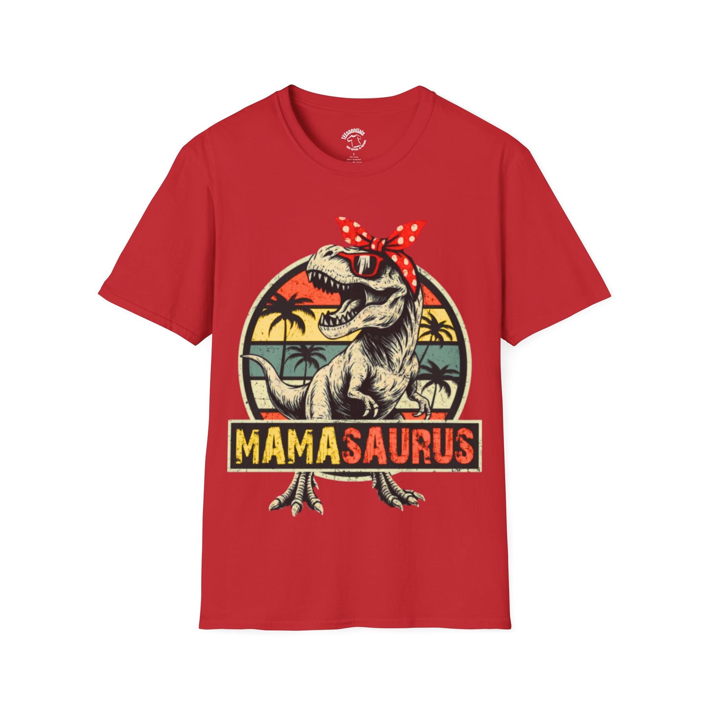 Mamasaurus T-Shirt – Retro Dino Mom Graphic Tee