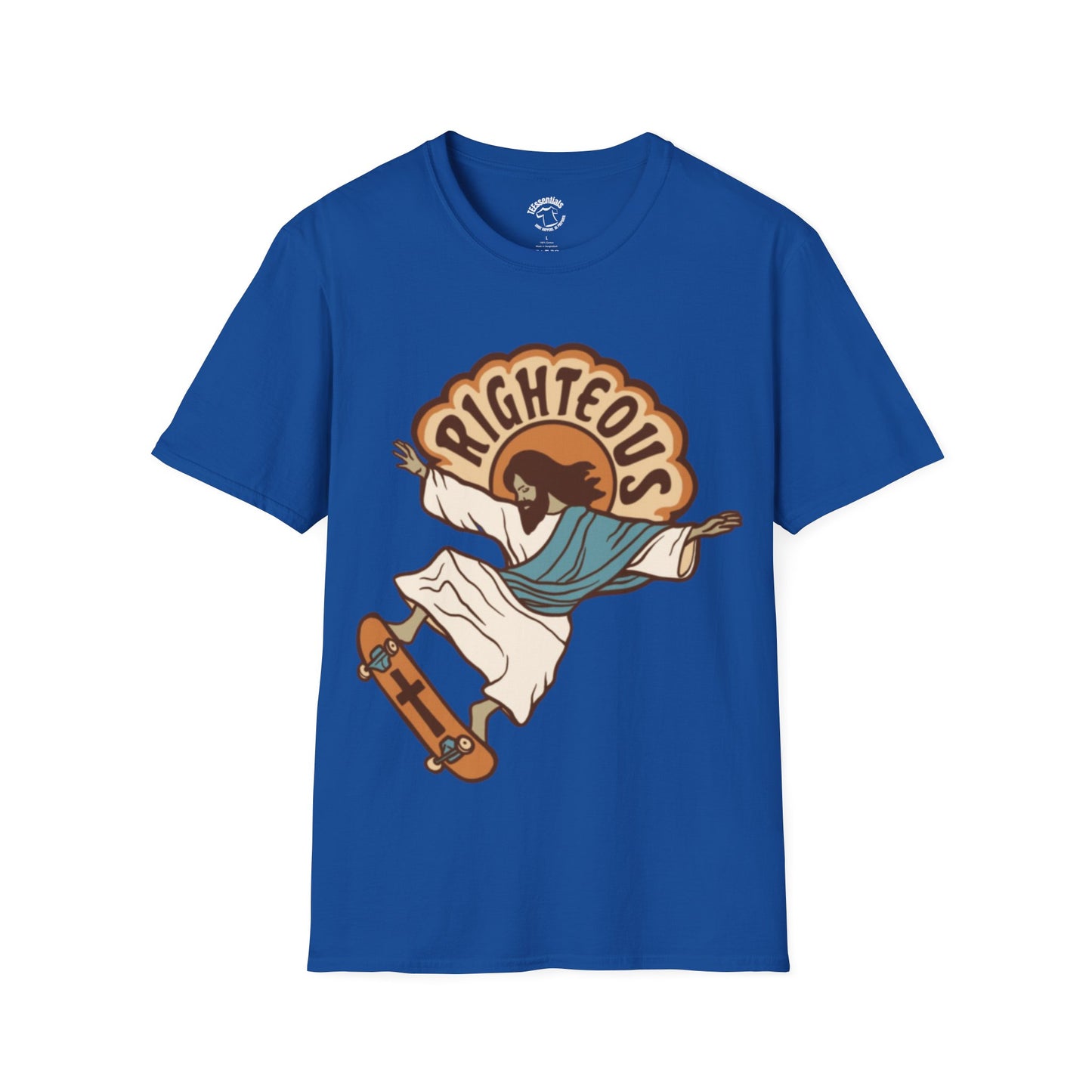 Righteous Skateboarding Jesus T-Shirt – Retro Faith Graphic Tee