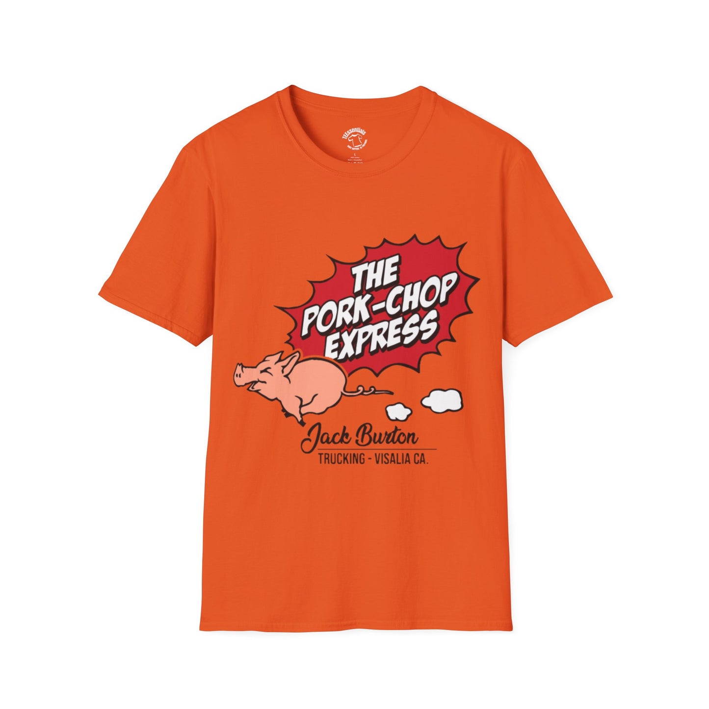 Pork-Chop Express T-Shirt — Retro Trucking Pig Graphic Tee