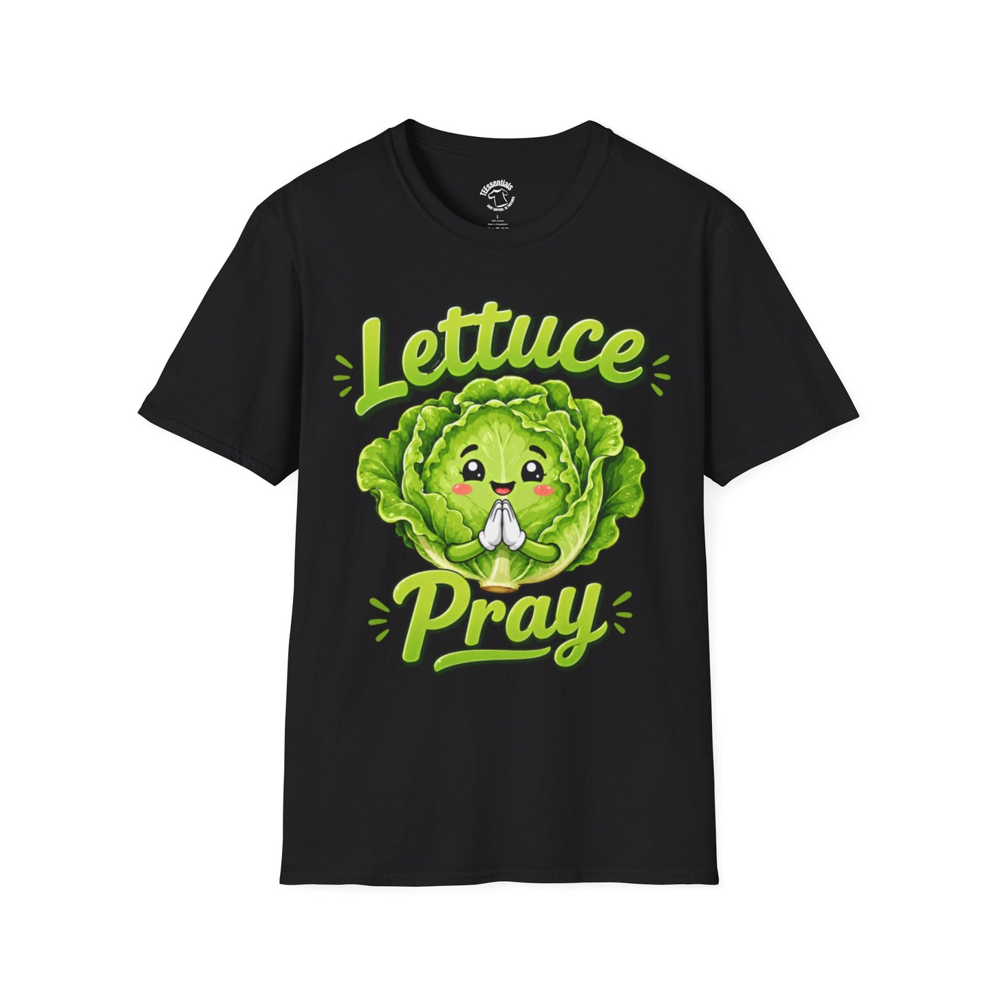 Lettuce Pray T‑Shirt — Cute Praying Lettuce Graphic Tee