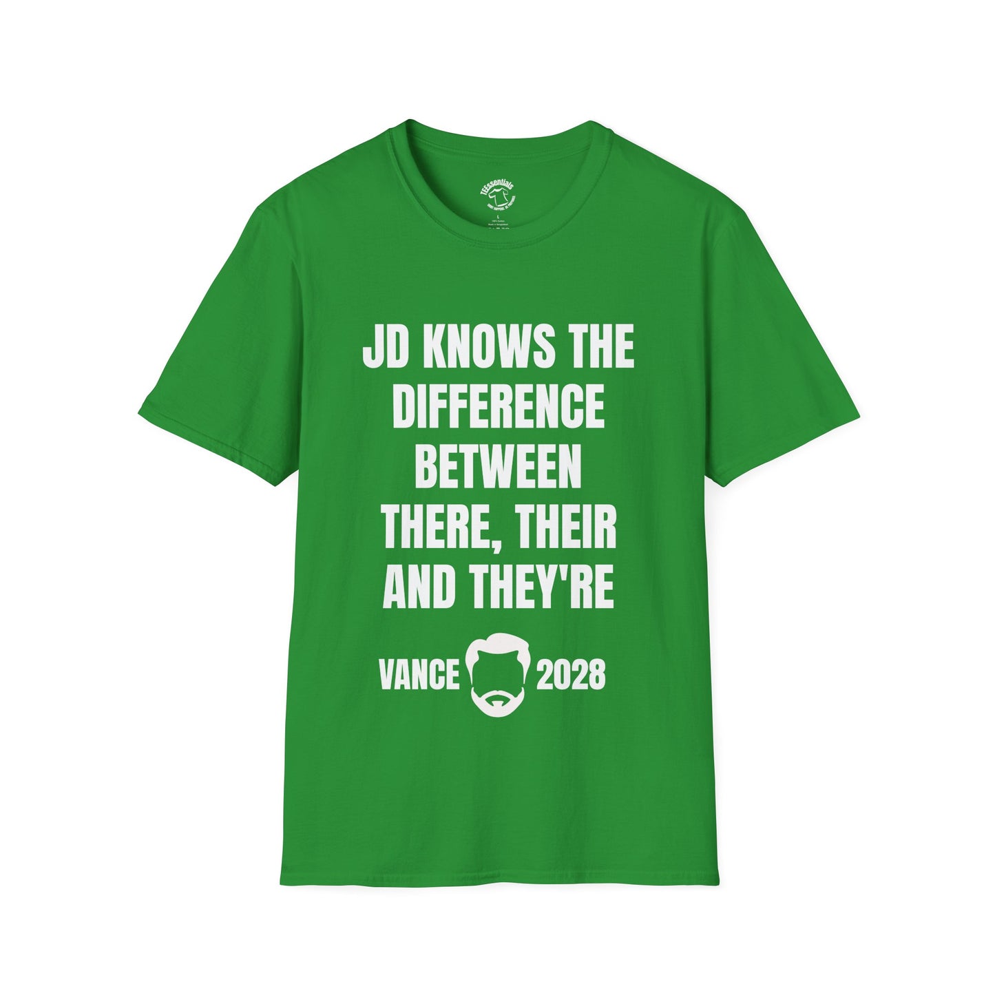 Grammar Warrior T-Shirt — "JD Knows the Difference Between There, Their and They’re" Vance 2028