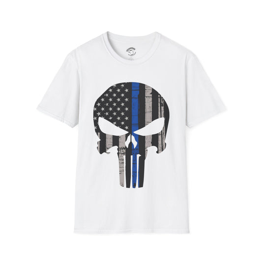 Punisher Skull Thin Blue Line T-Shirt