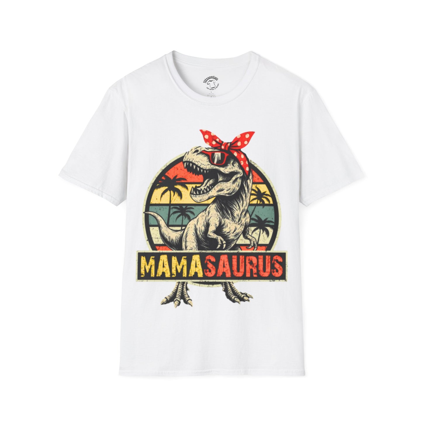 Mamasaurus T-Shirt – Retro Dino Mom Graphic Tee