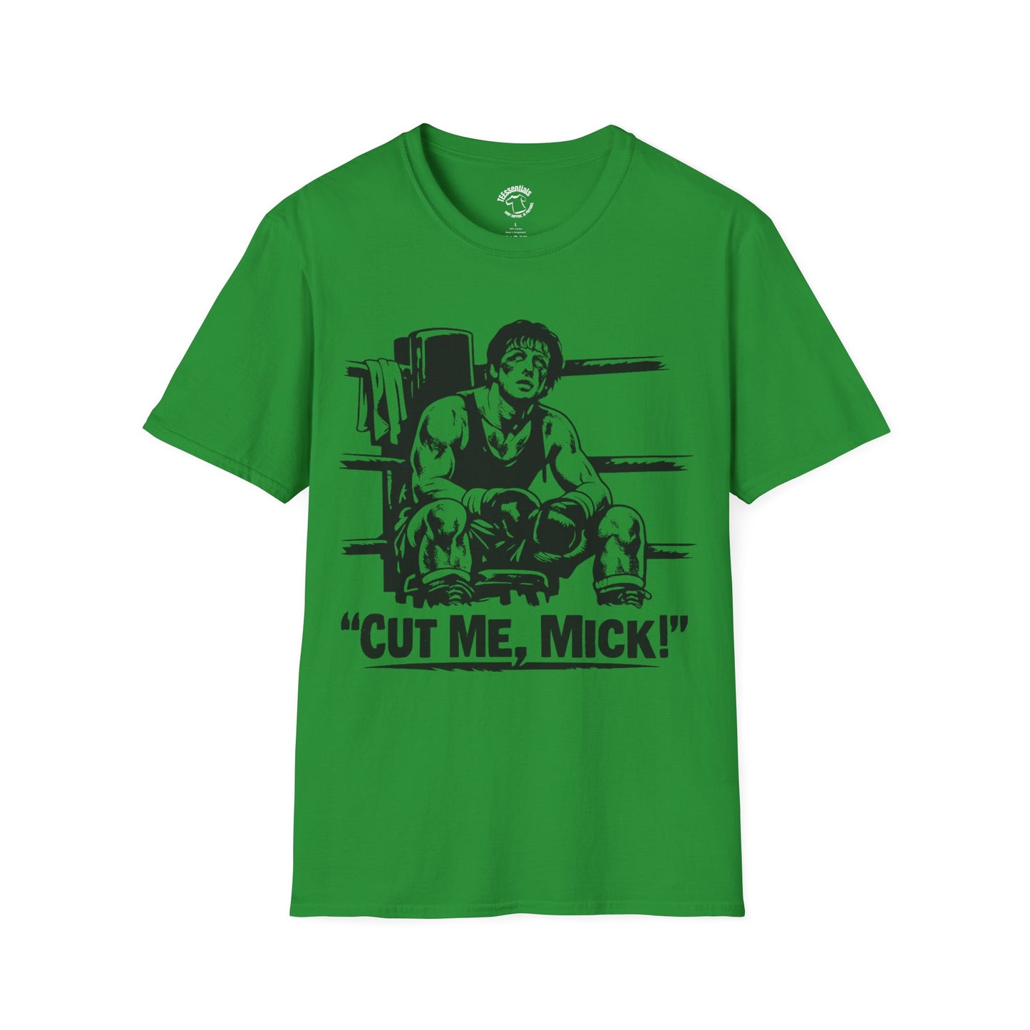 Rocky-Inspired Boxing Tee — "Cut Me, Mick!" Graphic T-Shirt