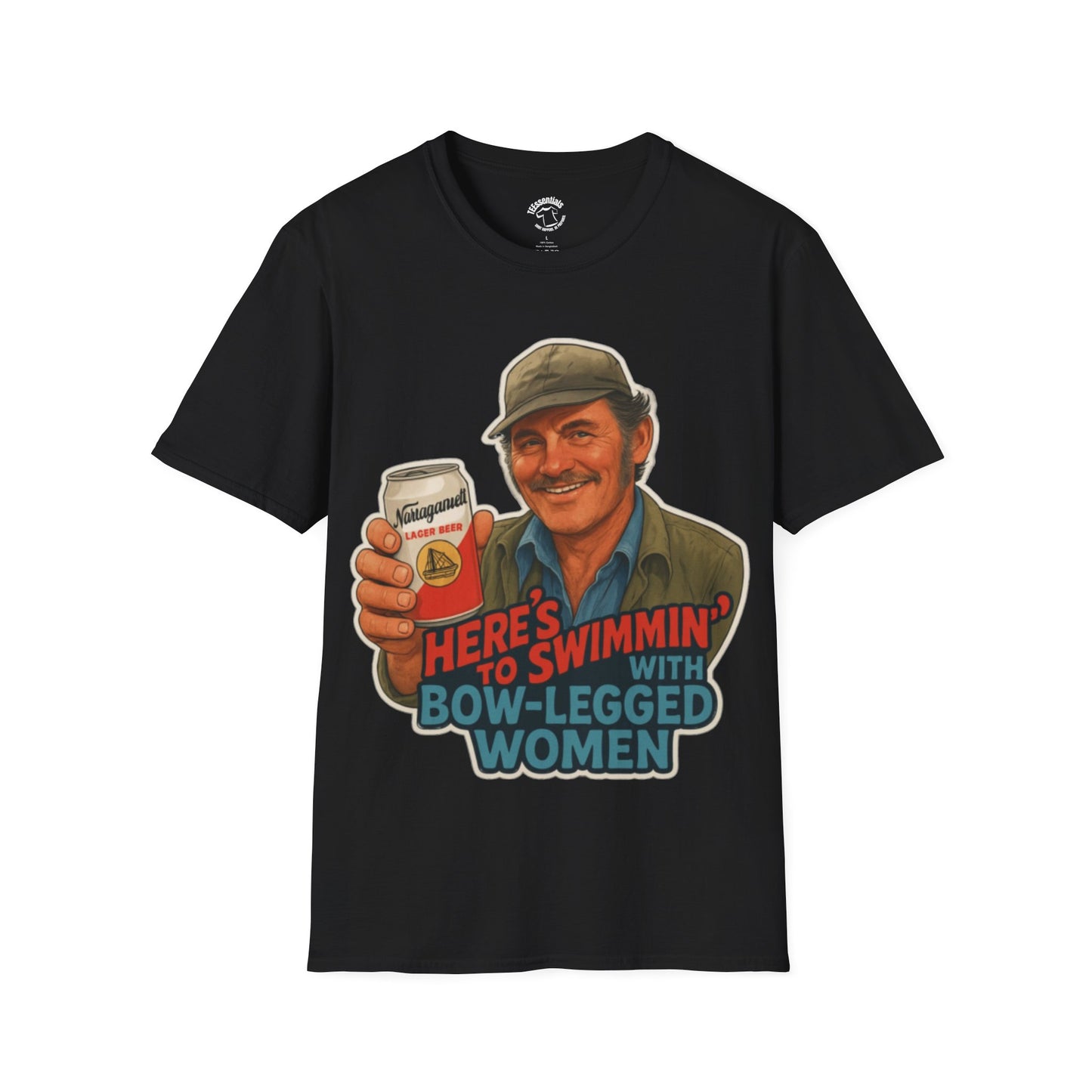 T-Shirt — Retro 'Here's to Swimmin' with Bow-Legged Women' Vintage Jaws