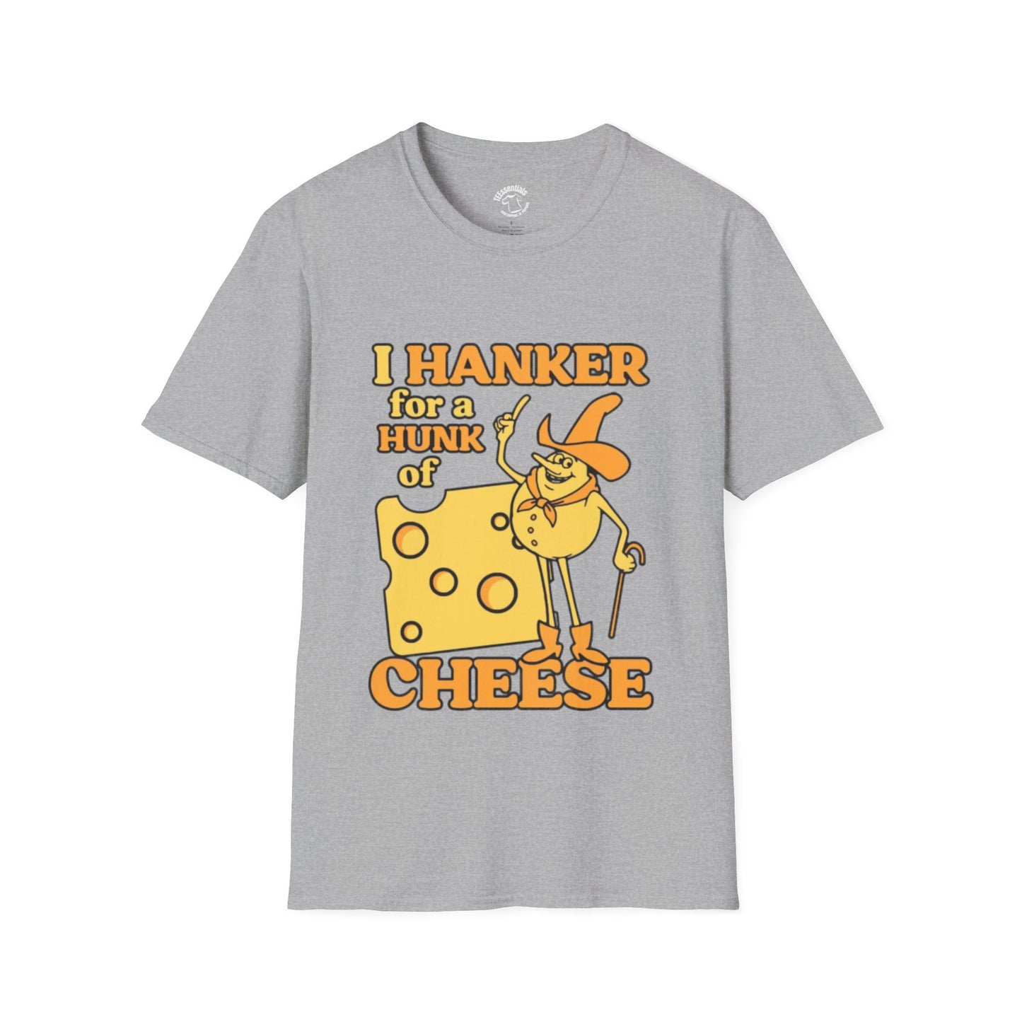 Cheese Hunk T-Shirt — "I Hanker for a Hunk of Cheese" Vintage Cartoon Tee