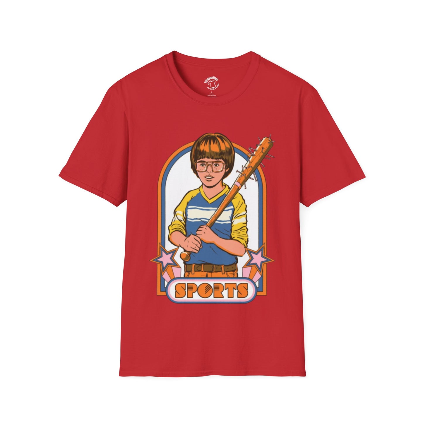 Retro 'Sports' Baseball Bat Kid Graphic T-Shirt
