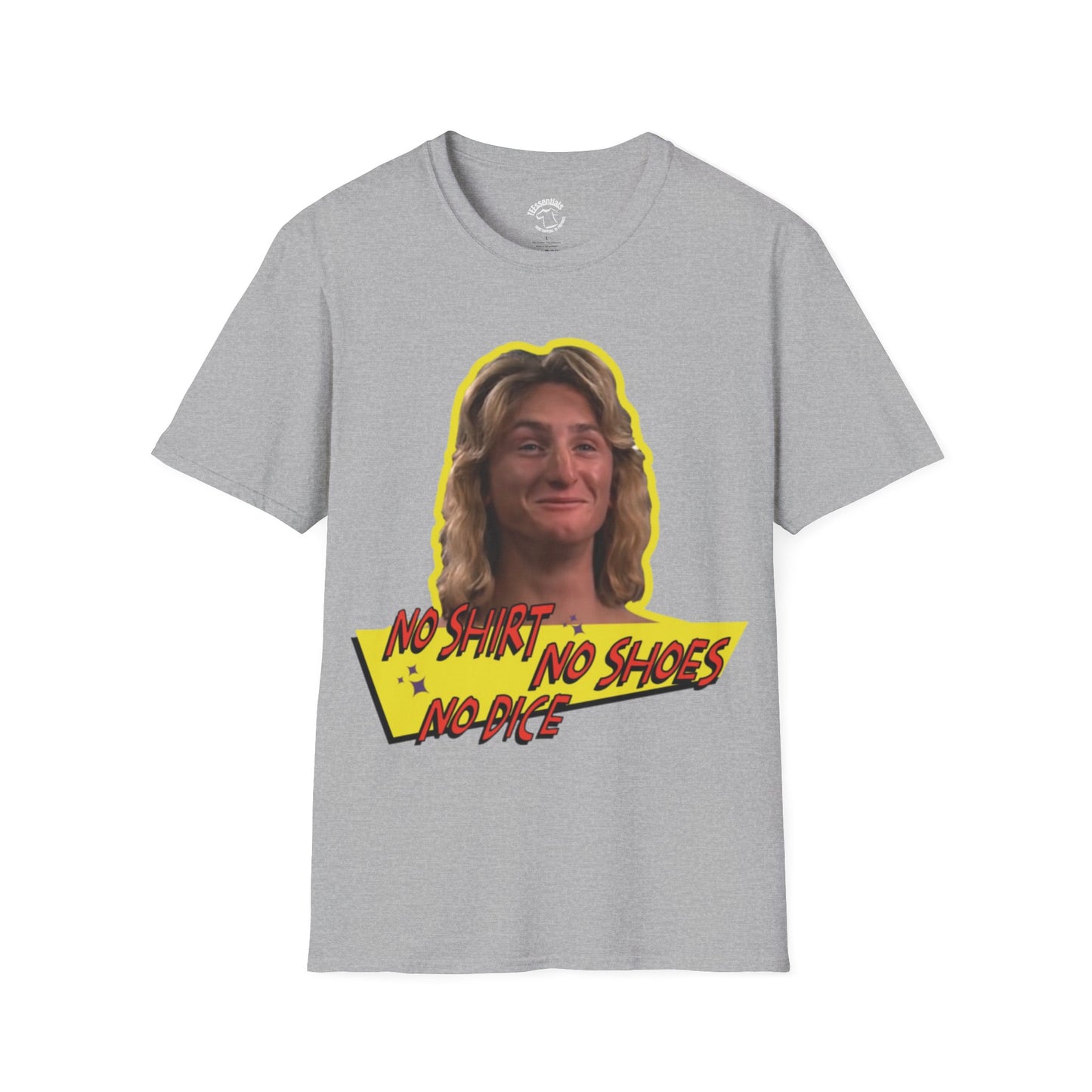 Graphic Fast Times T-Shirt — Retro 'No Shirt No Shoes No Dice' Tee