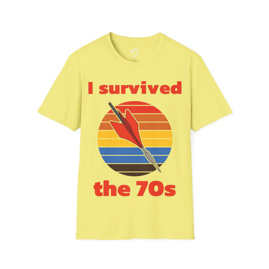 I Survived the 70s Retro T-Shirt — Vintage Sunset Graphic Tee