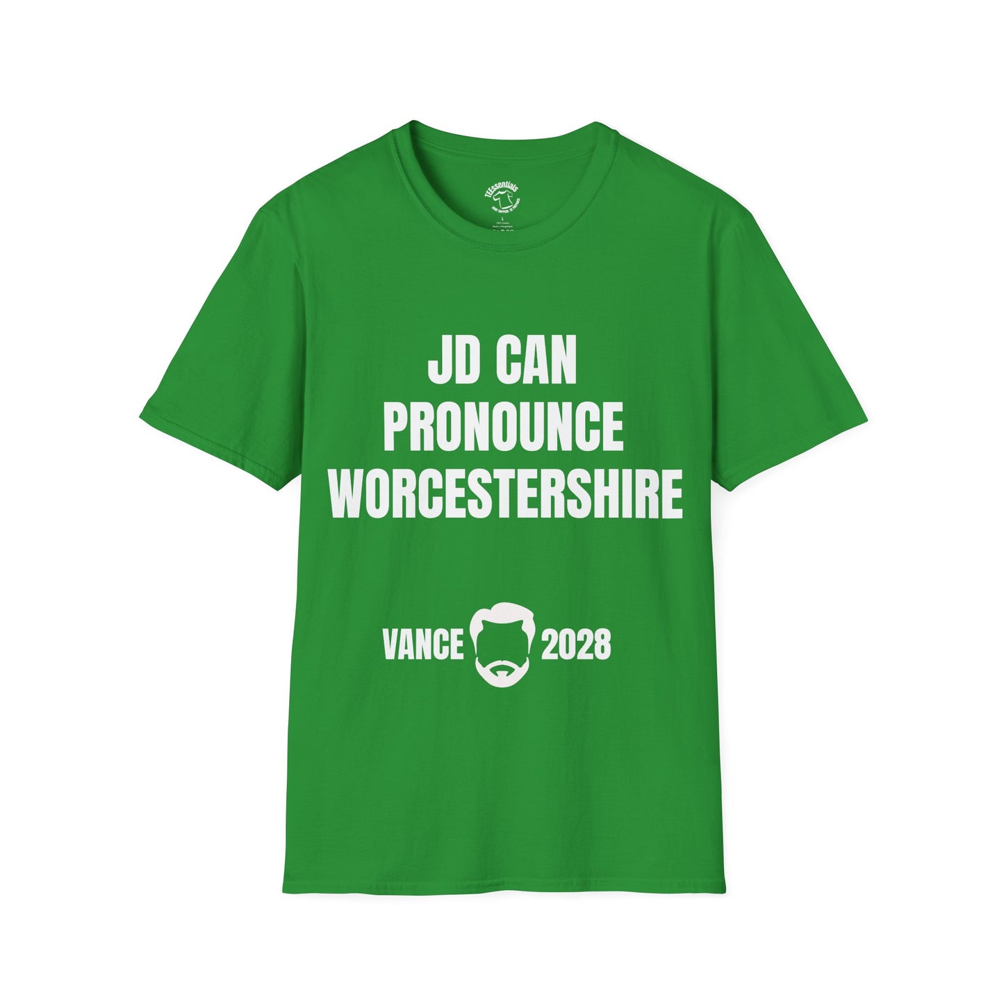 Funny Political T‑Shirt - "JD Can Pronounce Worcestershire" Vance 2028