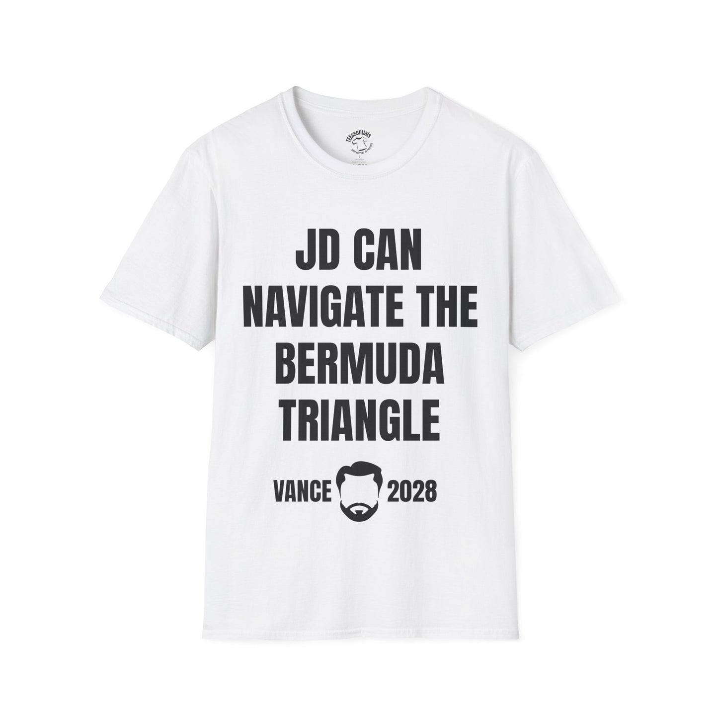 Vance 2028 T-Shirt — "JD Can Navigate the Bermuda Triangle" Novelty Political Tee