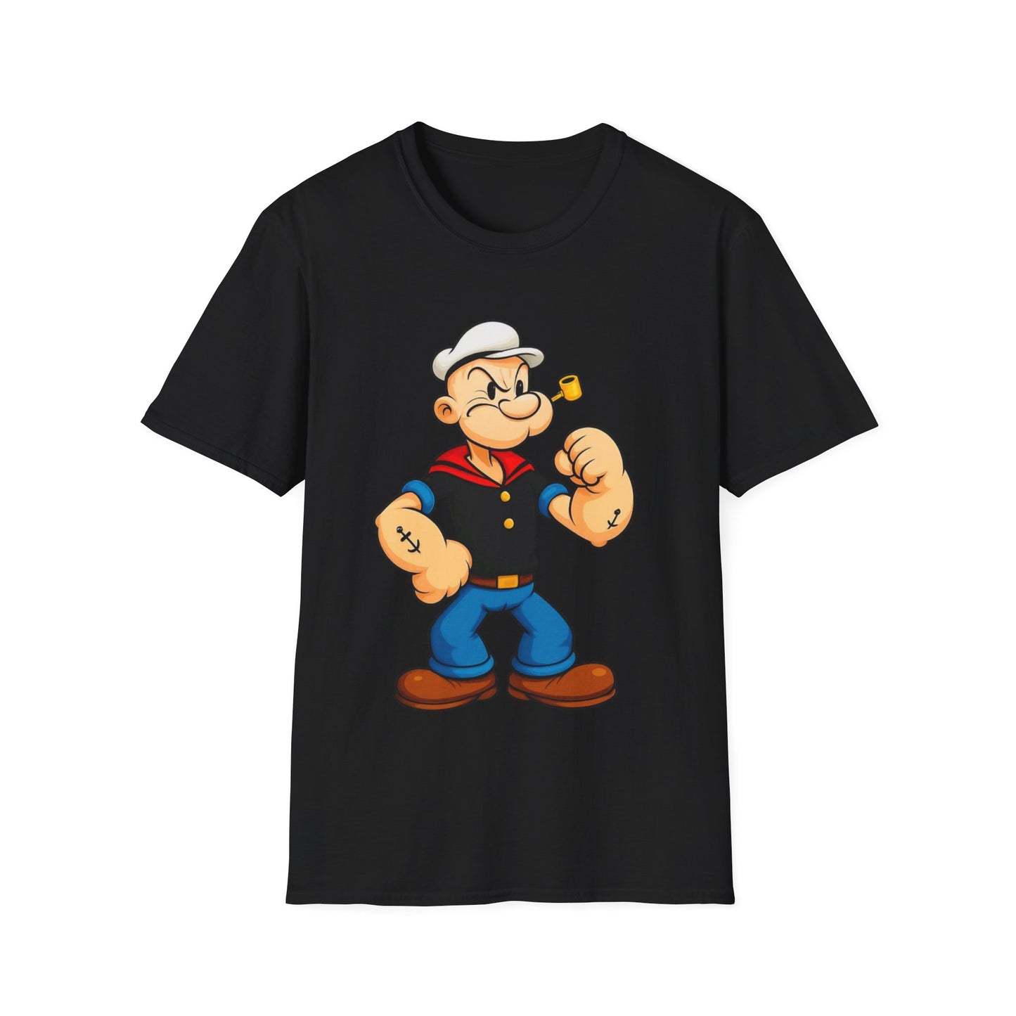 Cartoon Popeye the Sailor Character T-Shirt — Vintage Nautical Graphic Tee