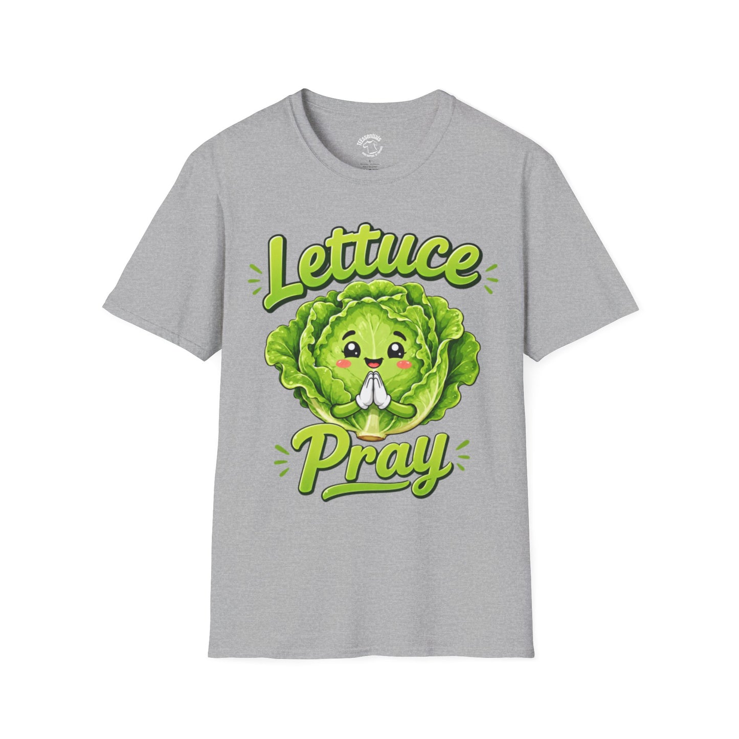 Lettuce Pray T‑Shirt — Cute Praying Lettuce Graphic Tee