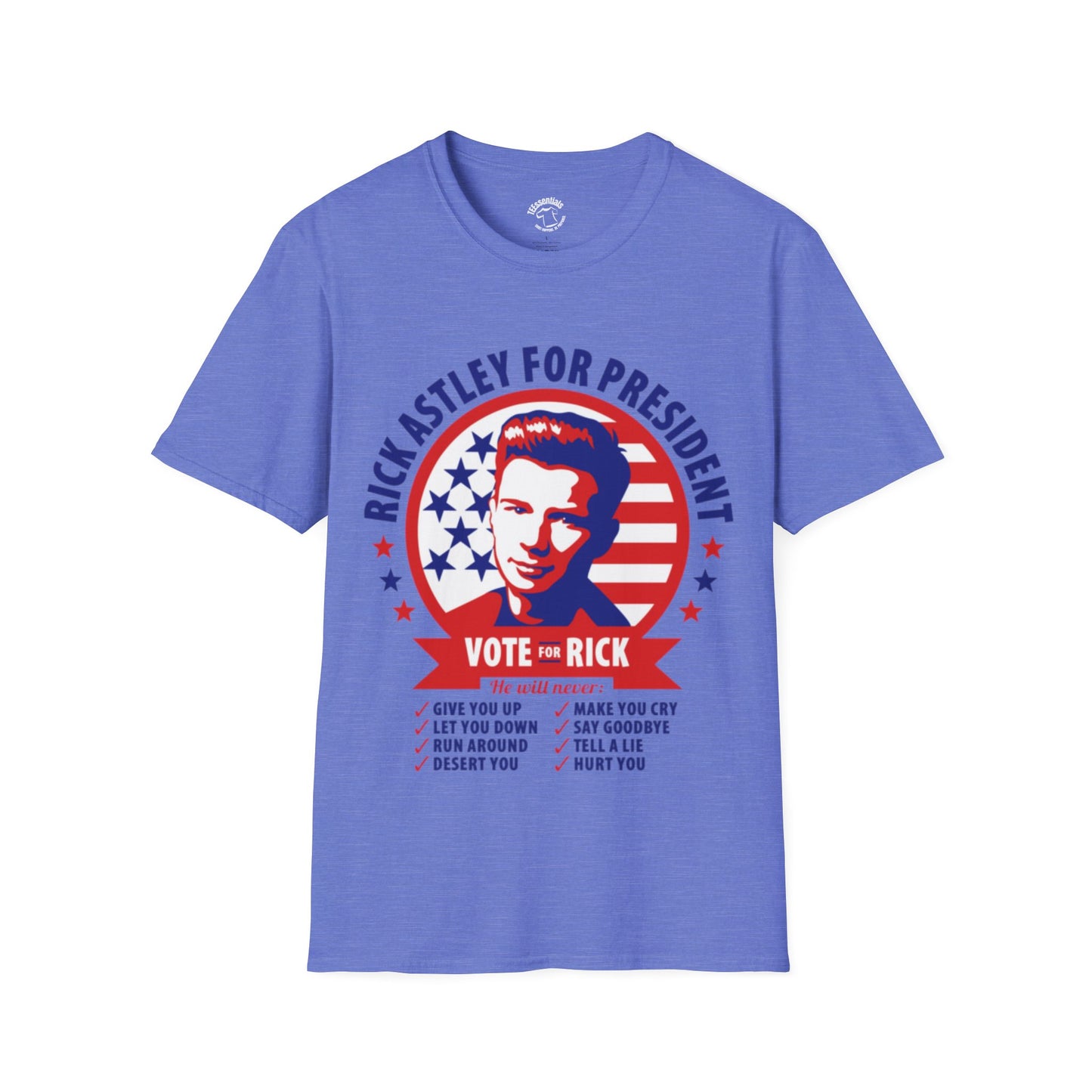 Rick Astley 'Rick Astley for President' T-Shirt – Retro Vote The Rick Political Parody Tee