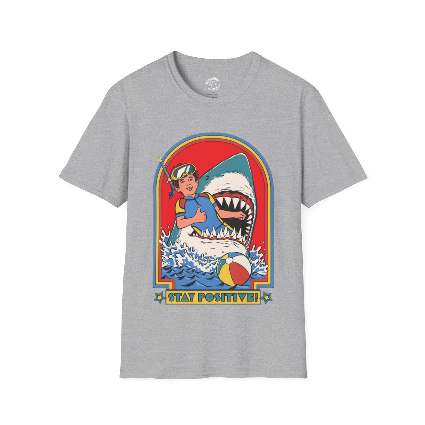 Stay Positive Shark Beach T-Shirt