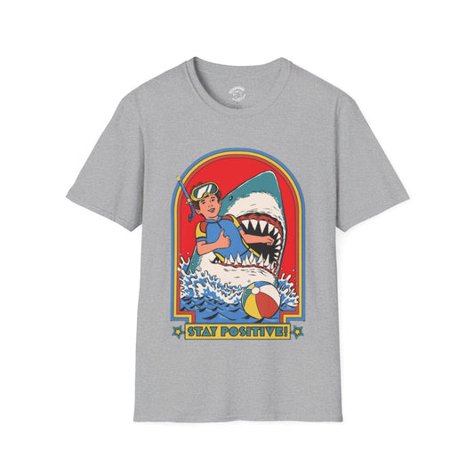 Stay Positive Shark Beach T-Shirt