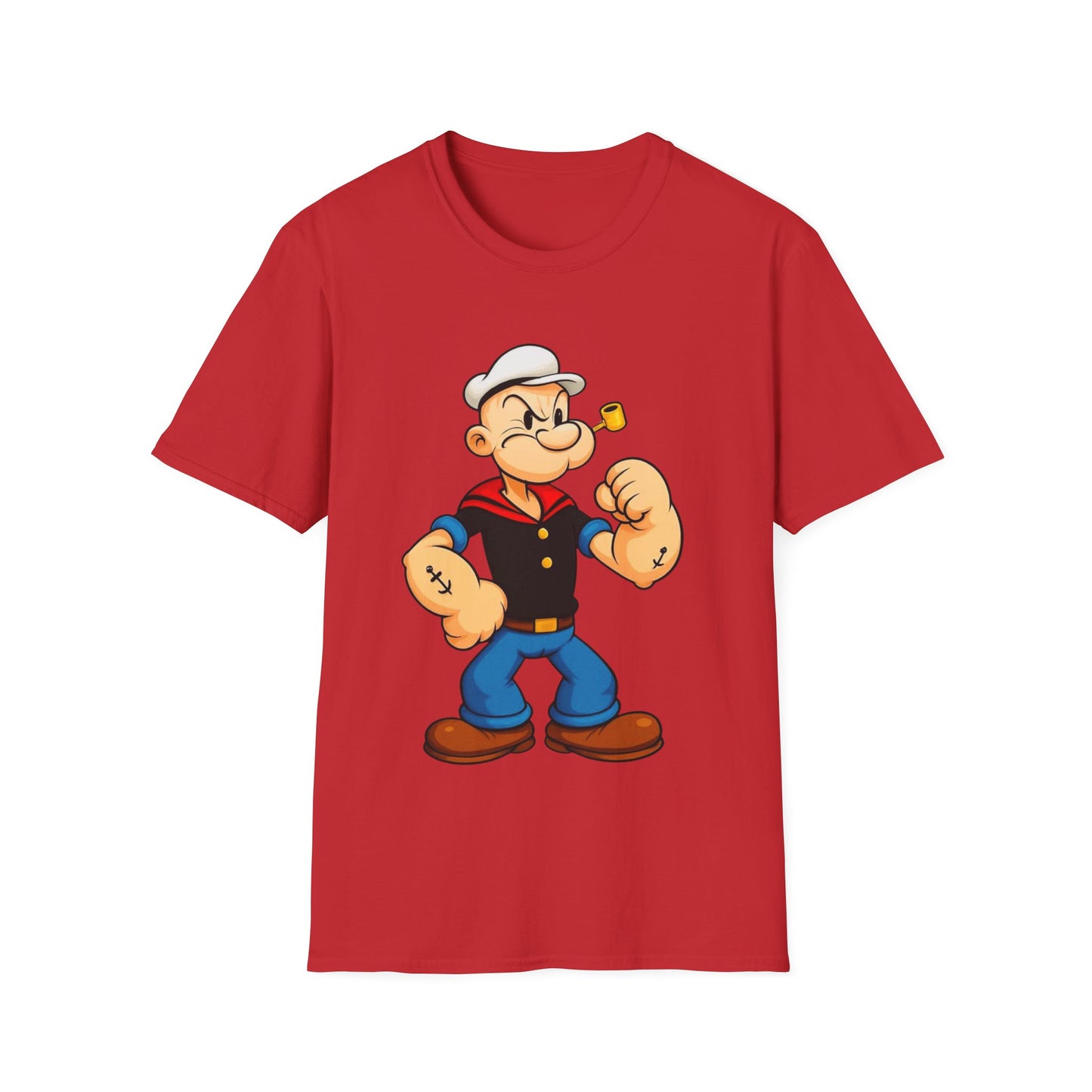Cartoon Popeye the Sailor Character T-Shirt — Vintage Nautical Graphic Tee