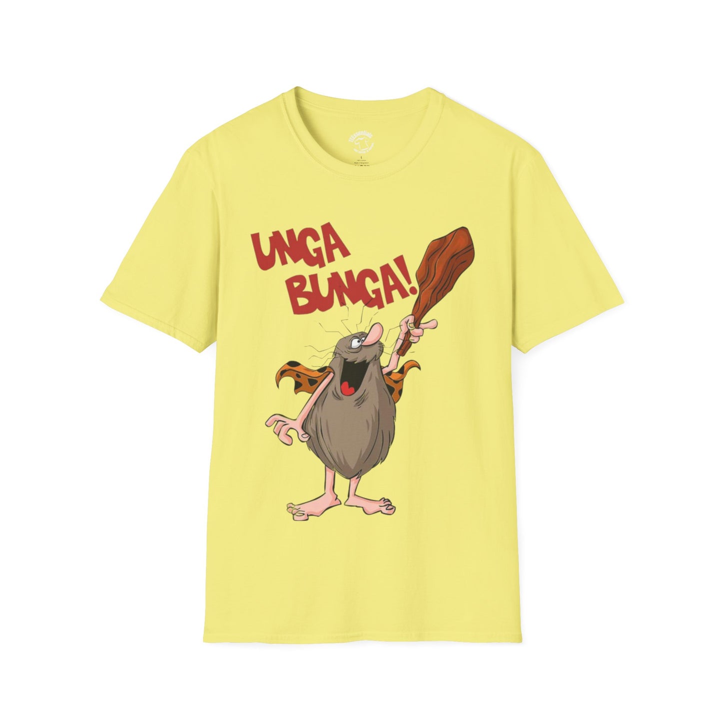 Captain Caveman Cartoon T-Shirt — "Unga Bunga!" Funny Prehistoric Graphic Tee