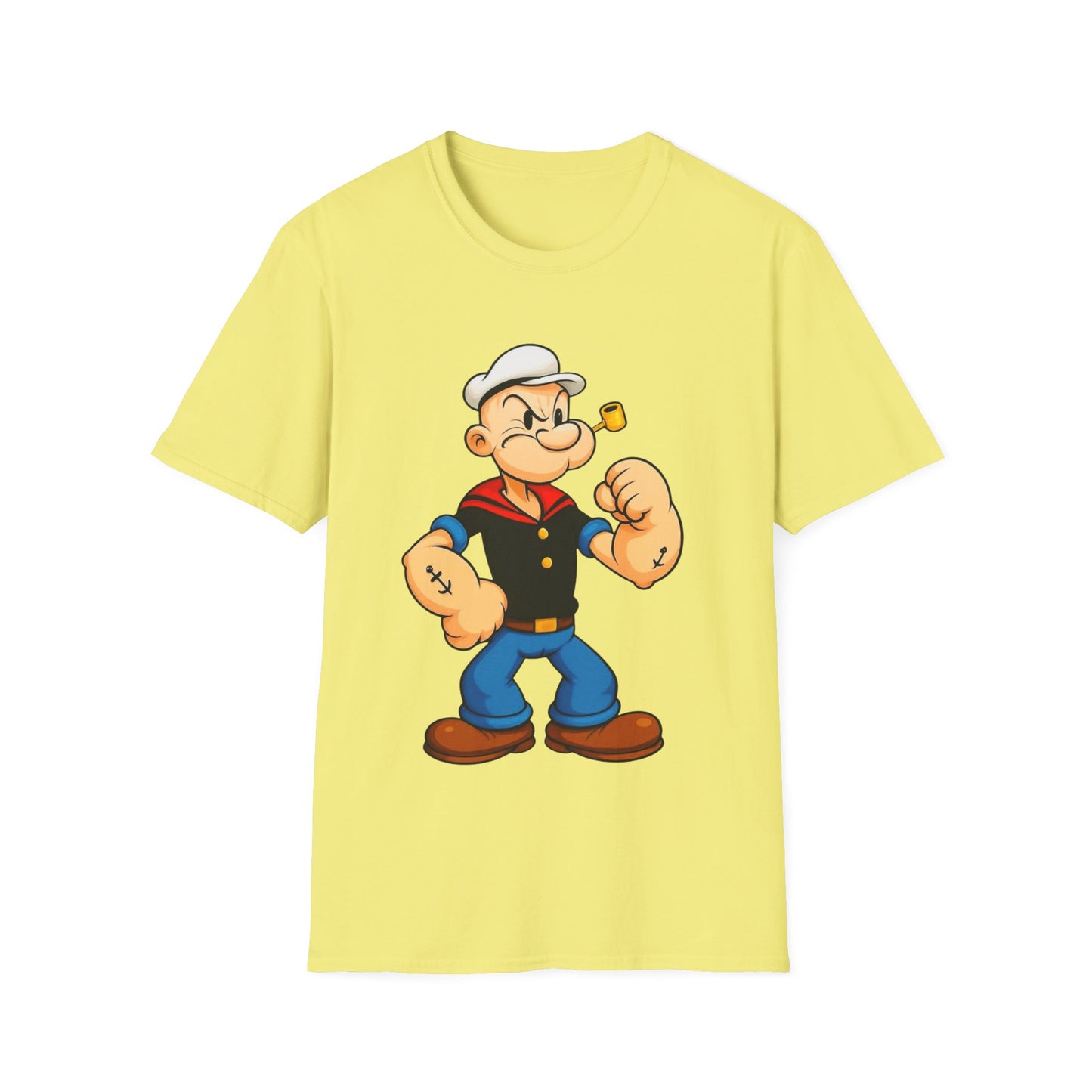 Cartoon Popeye the Sailor Character T-Shirt — Vintage Nautical Graphic Tee