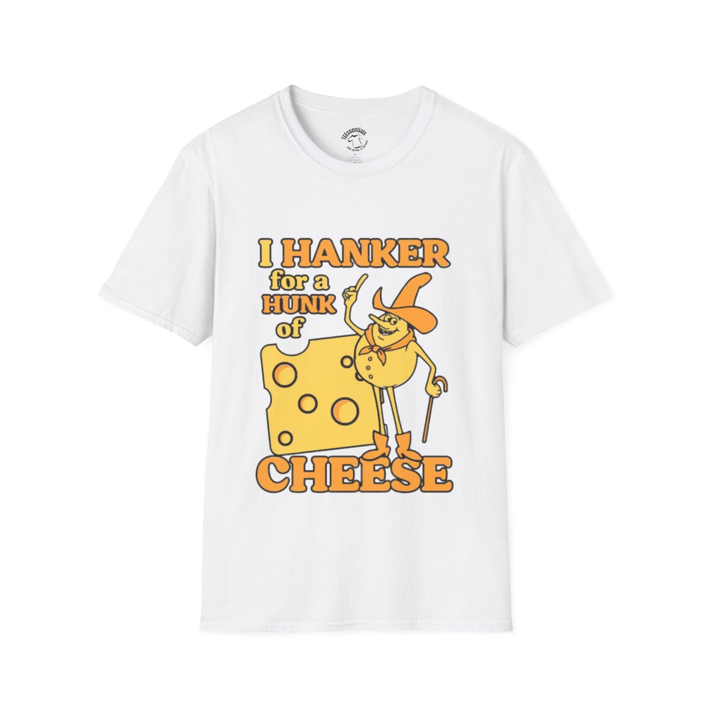 Cheese Hunk T-Shirt — "I Hanker for a Hunk of Cheese" Vintage Cartoon Tee