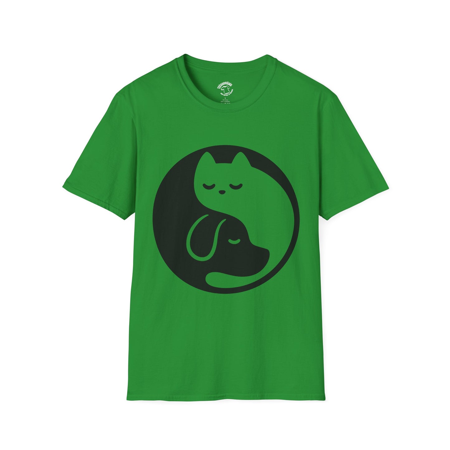 Pet Harmony T-Shirt — Yin Yang Cat & Dog Graphic Tee